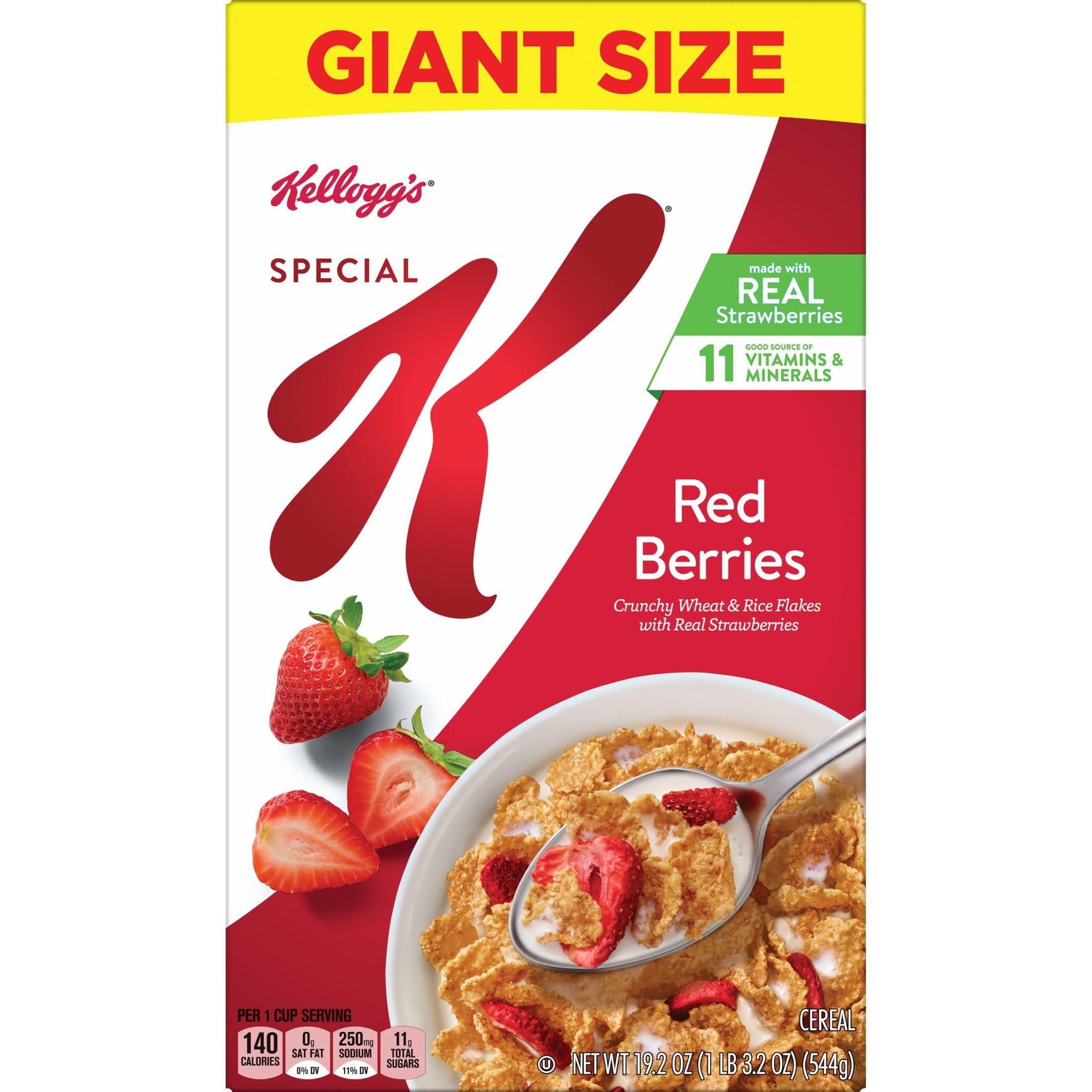 Kellogg's Special K Breakfast Cereal, Family Breakfast, Fiber Cereal, Giant Size, Red Berries, 19.2oz Box (1 Box) - Image 7