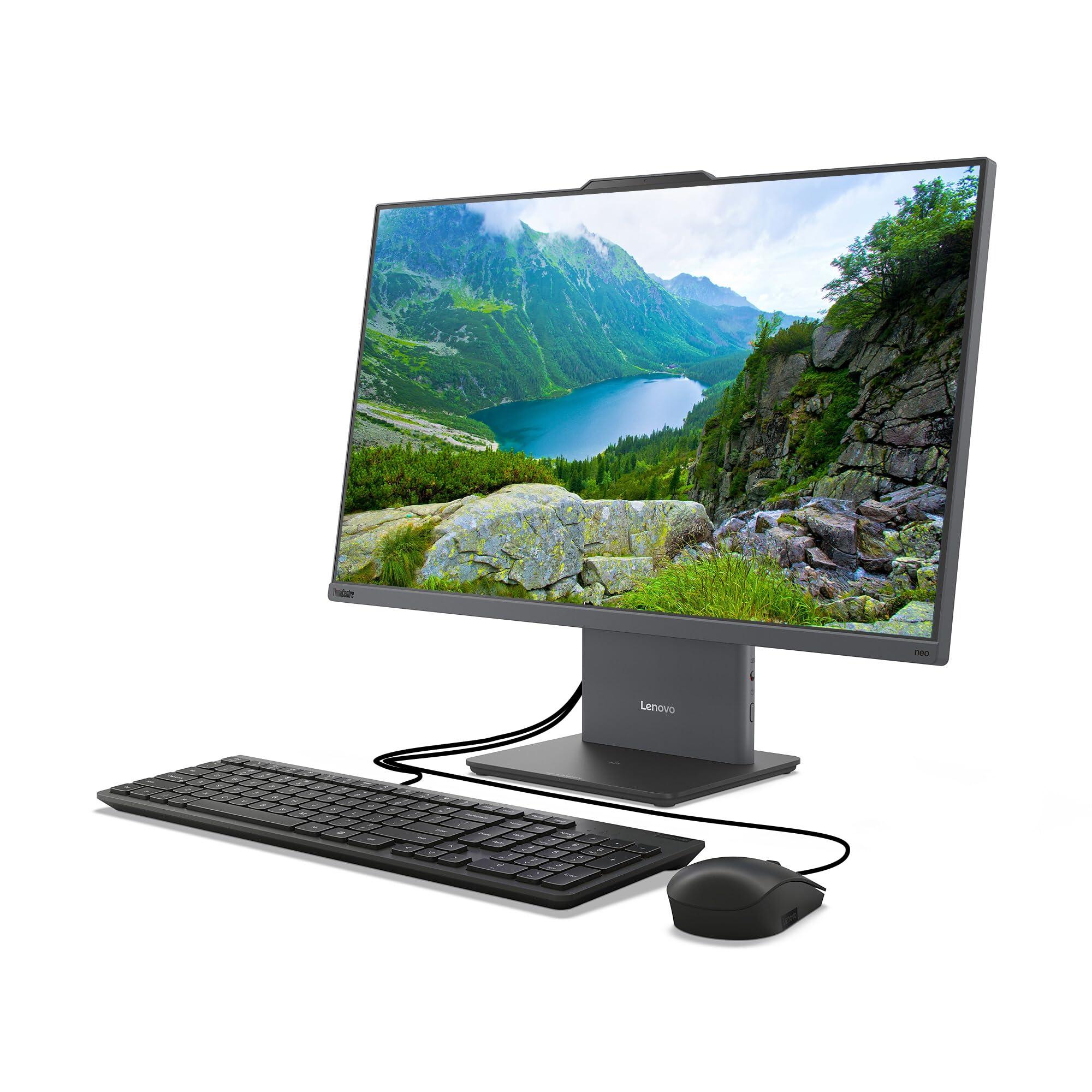 Lenovo ThinkCentre All-in-One Desktop Computer, 24" FHD IPS Display, 5-core Intel U300 Processor, 16GB DDR5, 256GB SSD, Wi-Fi 6, USB-C, HDMI in&Out, Wired KB&Mouse, Windows 11 Pro - Image 3