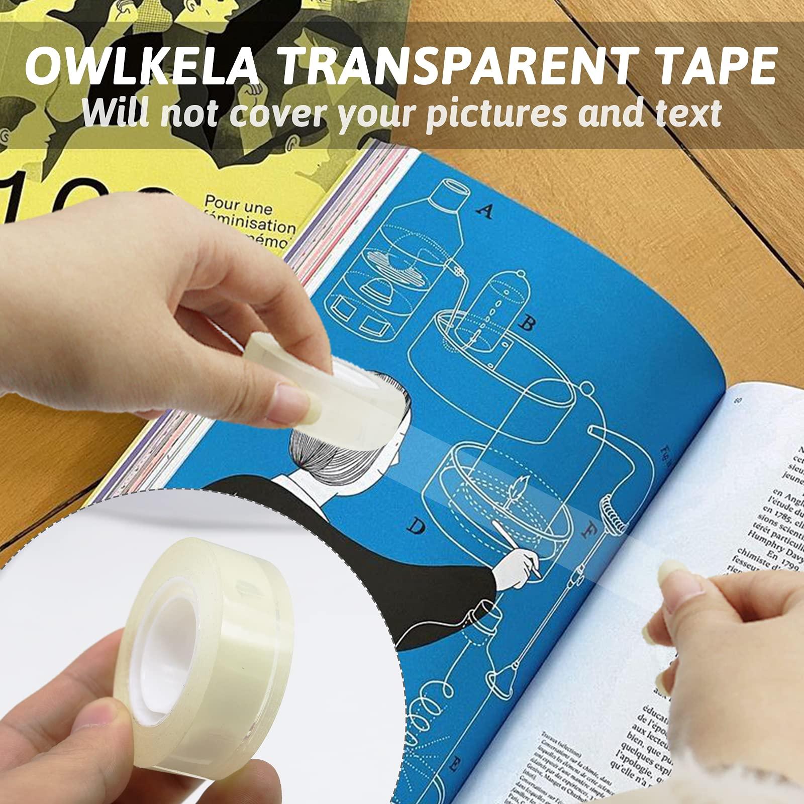 OWLKELA 6 Rolls Transparent Tape Refills, Clear Tape, All-Purpose Transparent Glossy Tape for Office, Home, School - Image 5