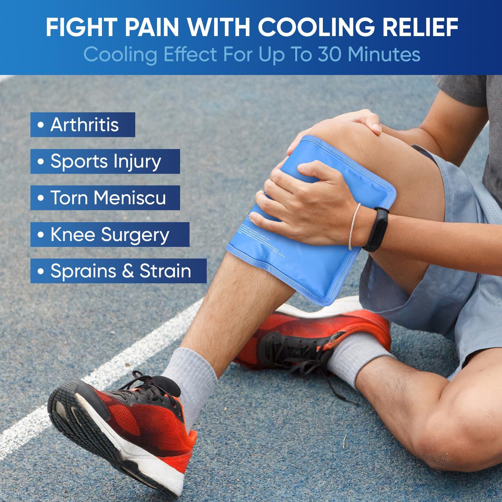 APEXUP Gel Ice Packs for Injuries Reusable, Flexible Double Sided Cold Packs for Injuries, Ice Pack for Knee, Shoulder, Back, Hip, Leg, Arm (Blue, S, 1PK) - Image 6
