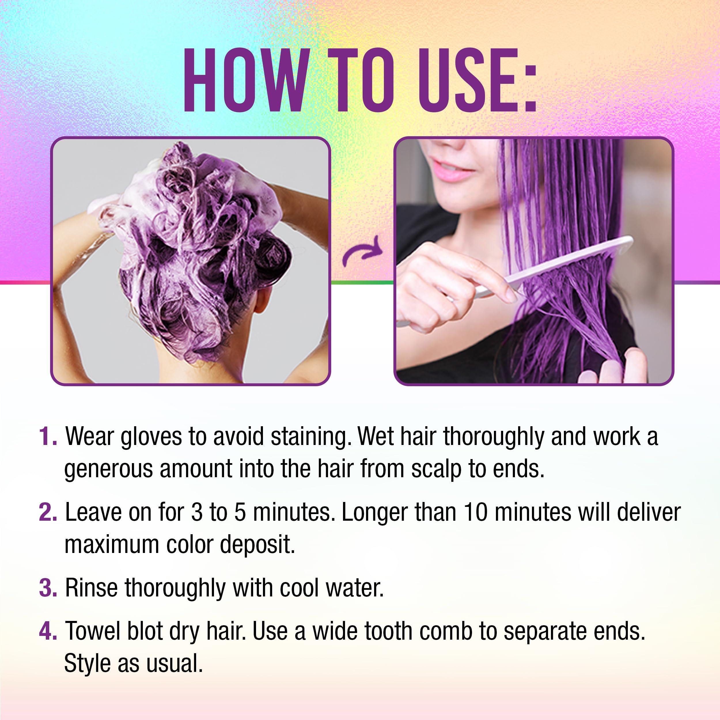 Punky Colour 3-in-1 Color Depositing Hair Cleanser & Conditioner, 8.5 fl oz. (Purpledacious) - Image 5
