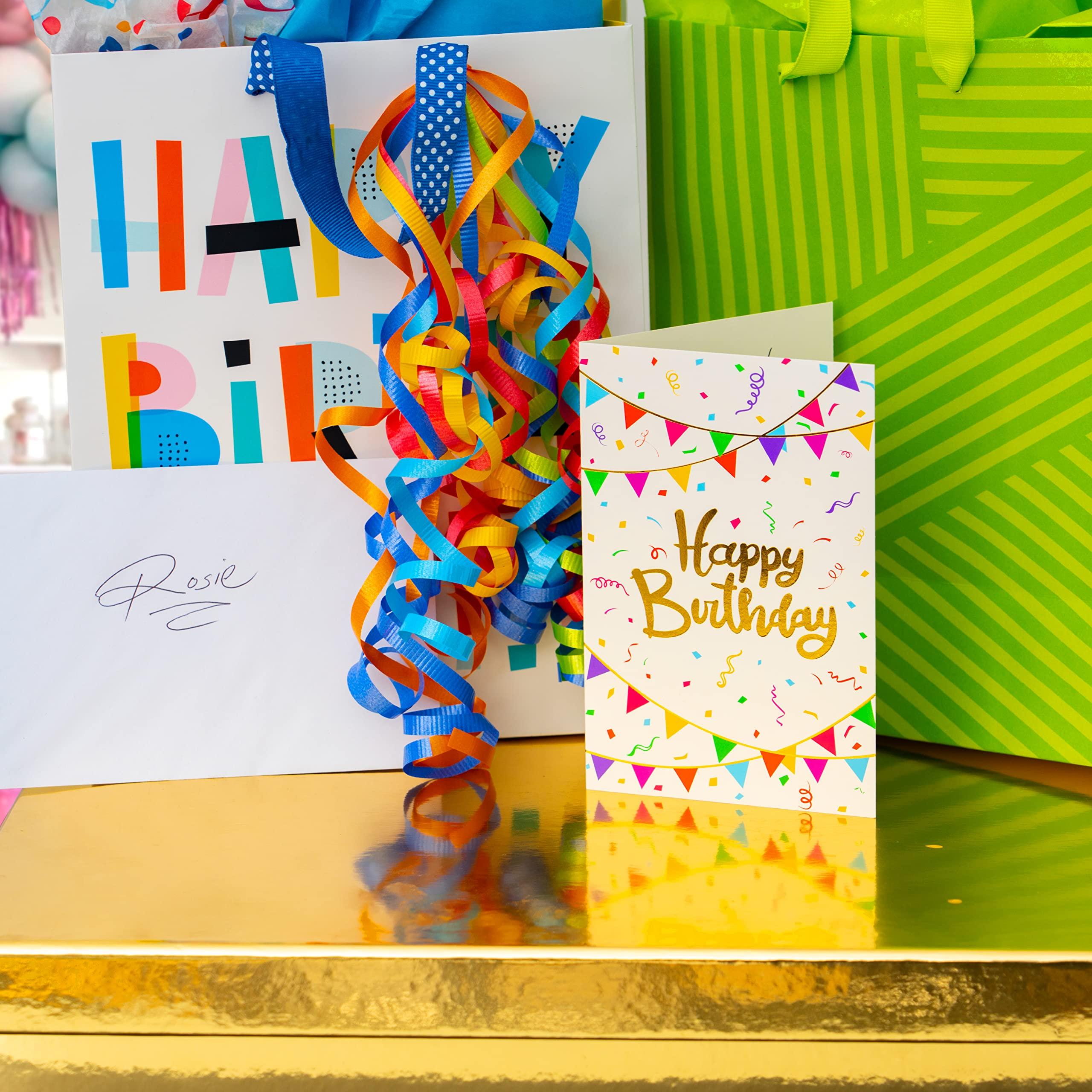 120 Pack Assorted Gold Foil Happy Birthday Cards with Envelopes, Organizer Box, Stickers, and Seals - 4x6 Inches, 8 Unique Designs, Ideal for Kids, Men, Women, and Elderly - Image 6