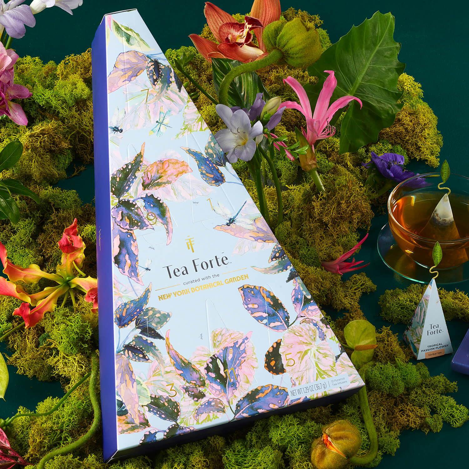 Tea Forte Demoiselle Premium Pyramid Tea Gift Set Sampler with Numbered Doors, 12 Count, 1 of each Variety Individually Wrapped Handcrafted Pyramid Infuser Tea Bags - Image 8