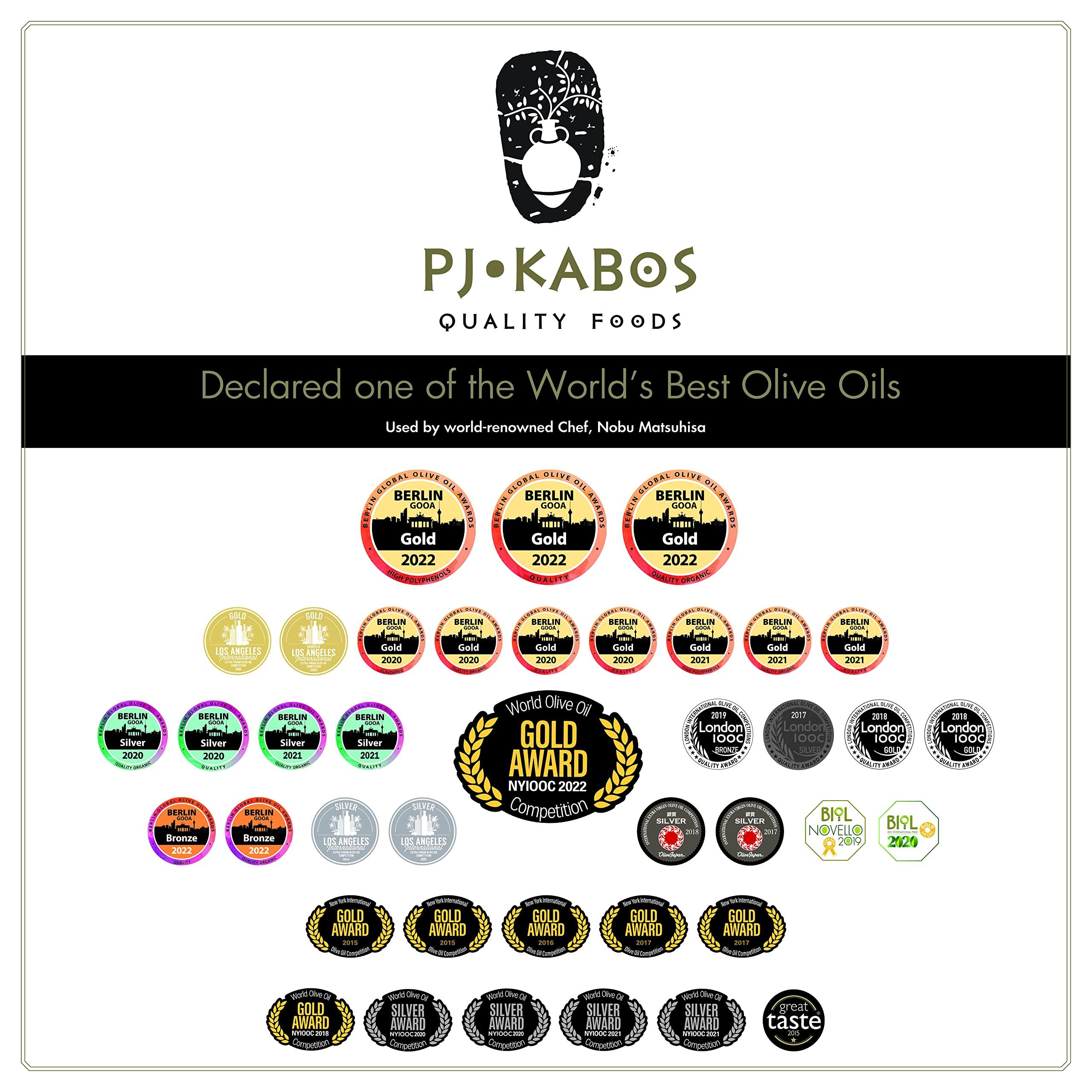 P.J. KABOS 2024/25 Harvest, High Phenolic (450+mg/kg), Premium Greek Extra Virgin Olive Oil, Kosher, Greece, Cold Extracted, 16.9 oz Tin, Koroneiki, "Family Reserve - Medium" - Image 6