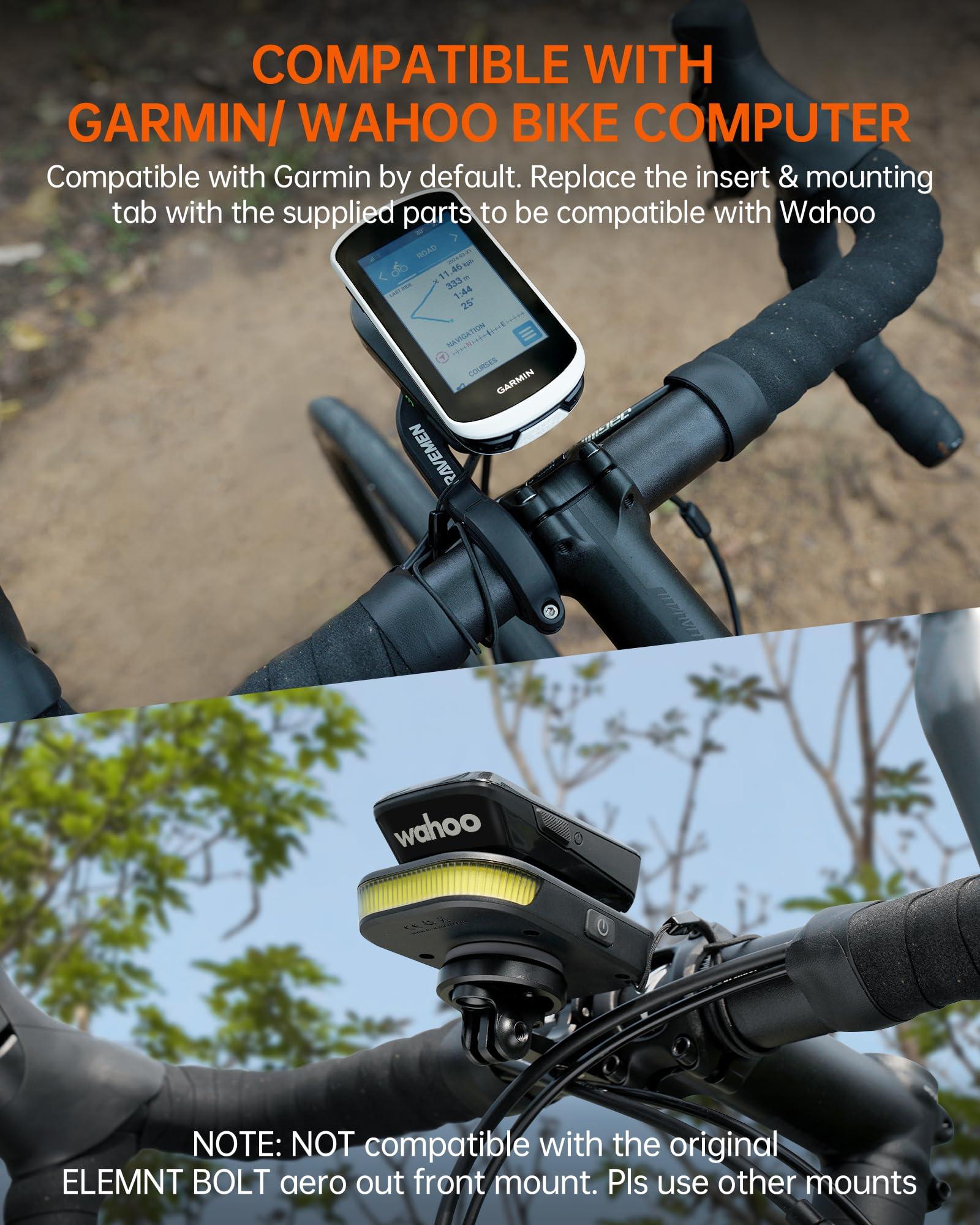 RAVEMEN FR300 Compatible with Garmin/Wahoo Bike Computer, 300 Lumen Warning Flashing 6 Modes Cycling Computer Accessories with Auto On Off, USB C Rechargeable for Road Bike (Patent Protected) - Image 4