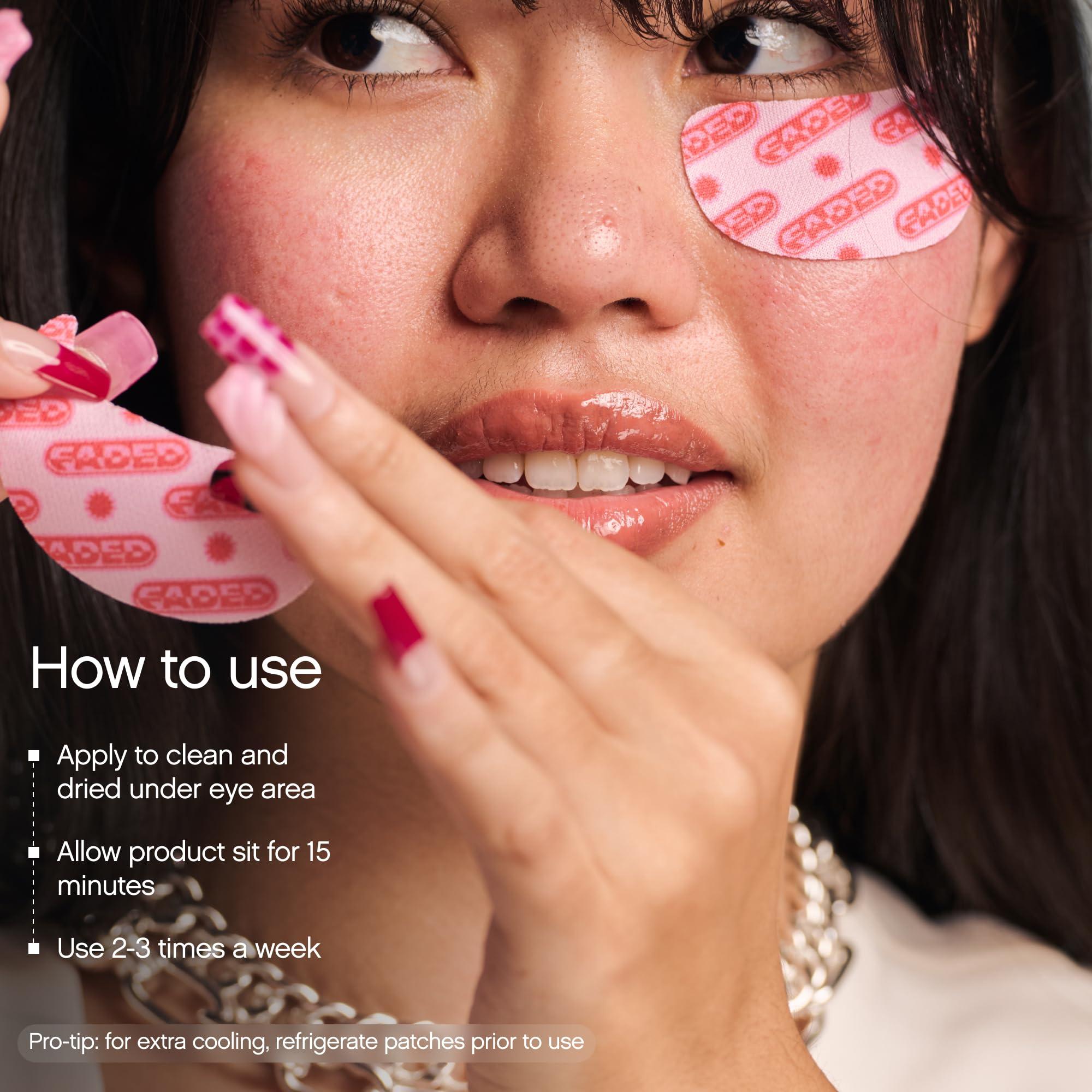 Topicals Faded Brightening Under Eye Masks | Revitalizing Patches to Depuff, Hydrate, and Illuminate | Diminishes Dark Circles and Fine Lines | Made with Kojic Acid, Caffeine & Niacinamide - Image 3