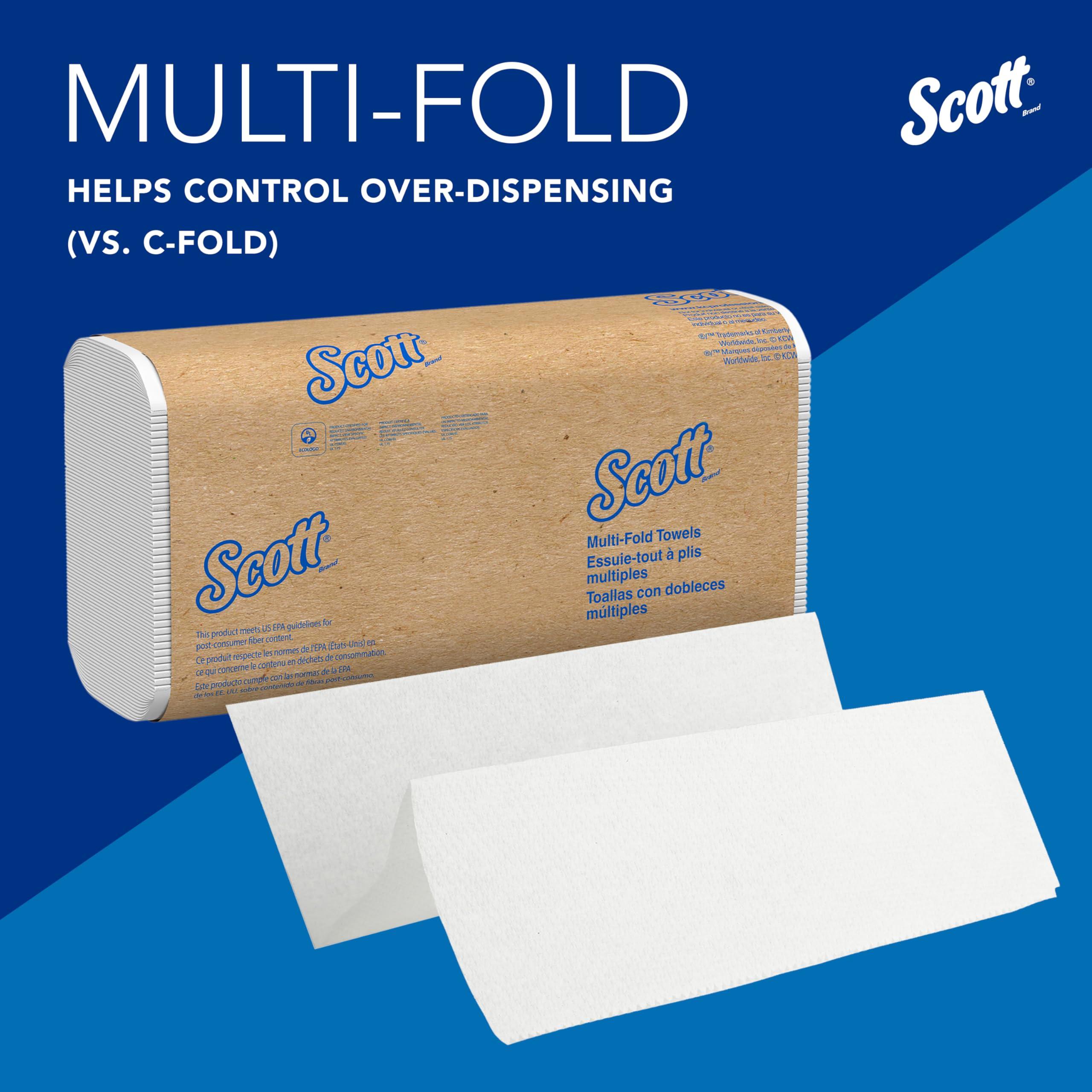 Scott® Professional Universal Multifold Paper Towels, Bulk (01840), Absorbency Pockets, White, 9.2" x 9.4" Towel, Compressed, Space-Saving Case (250 Sheets/Pack, 16 Packs/Case, 4,000 Sheet Total) - Image 4