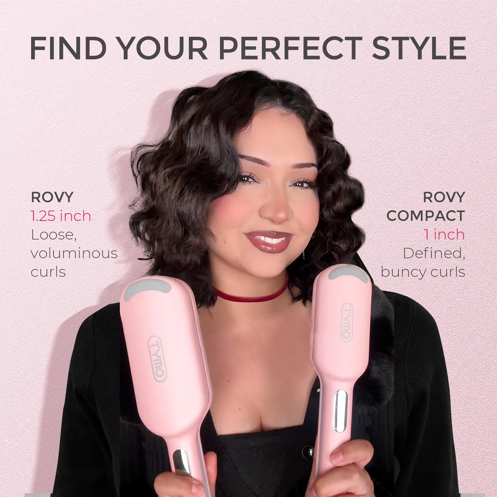 TYMO ROVY 3 Barrel Curling Iron Hair Crimper Waver, Curling Wand, Deep Waver, Hair Curler Tool, 1 Inch, Ionic, Ceramic, Dual Voltage, Women, Beach Waves, Anti-Scald, Easy to Use, Pink - Image 7