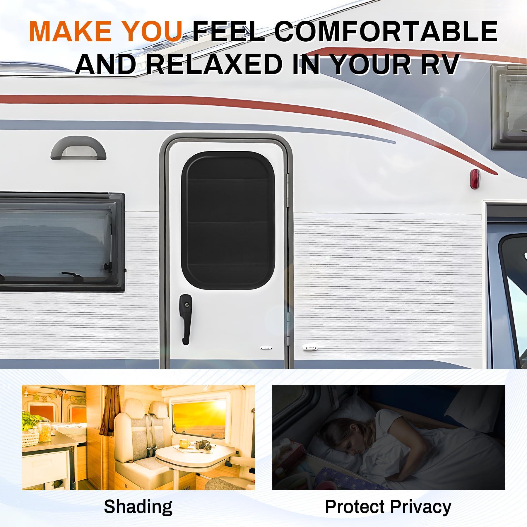 JUSTTOP RV Door Window Shade, Magnetic Foldable Blackout Window Cover with Reflective Silver Coating | UV Protection Sun Shade for RV Travel | RV Accessories Must-Have for Camping & Road Trips - Image 6