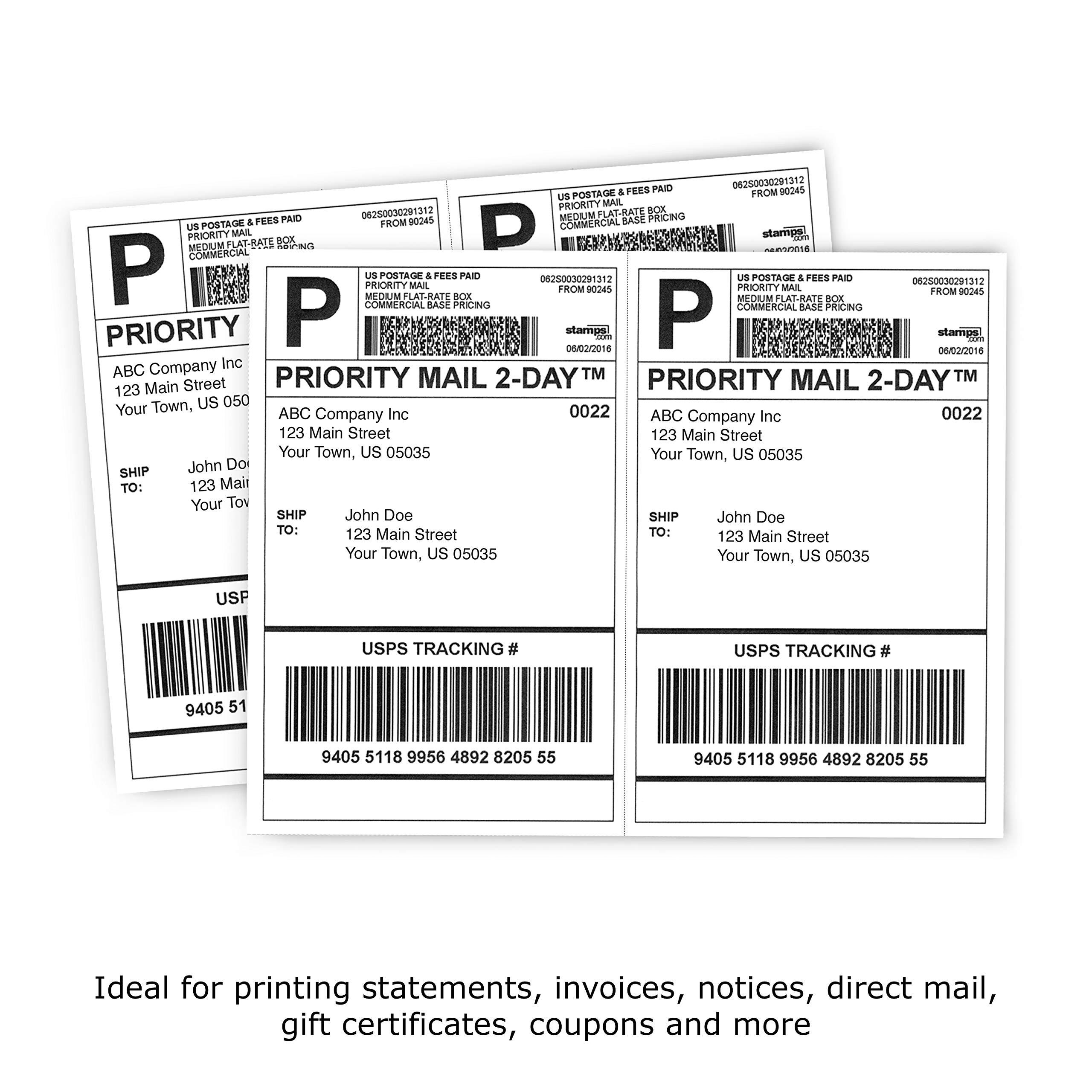 PrintWorks Professional Half Sheet Perforated Paper 8.5” x 11” - Perfect For W-2, 1099, & Statement Use - Made in the USA - 2500 Sheets - 20 lb - A5 Paper - Printer Compatible - White (04116C) - Image 5