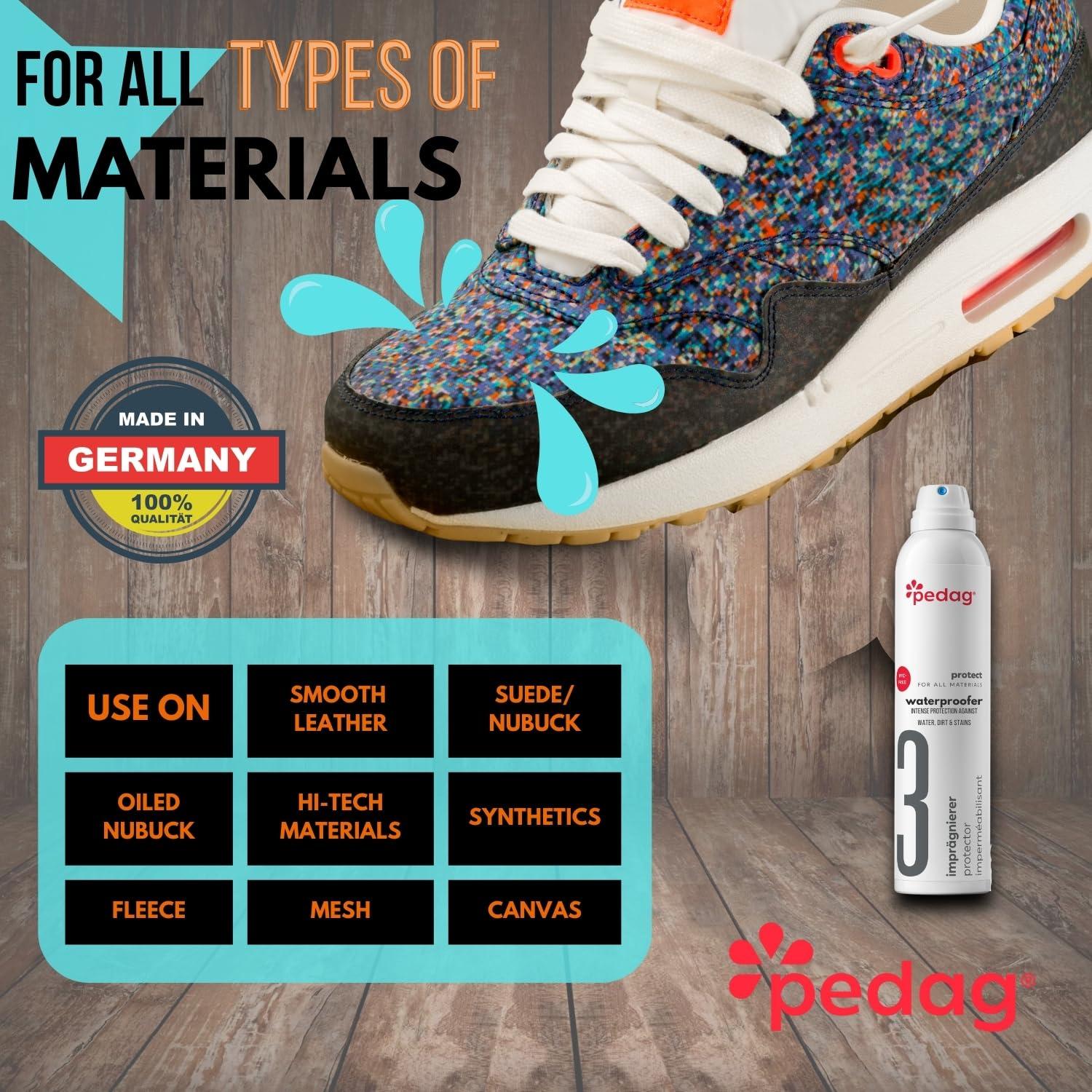 Pedag PFAS-Free Waterproofer | German Made | Heavy Duty Waterproof and Stain Repellent | Canvas & Fabric Spray Protector | Waterproofing Spray and Guard for Boots, Shoes, Tents, Hats, Jackets | 1 Can - Image 7