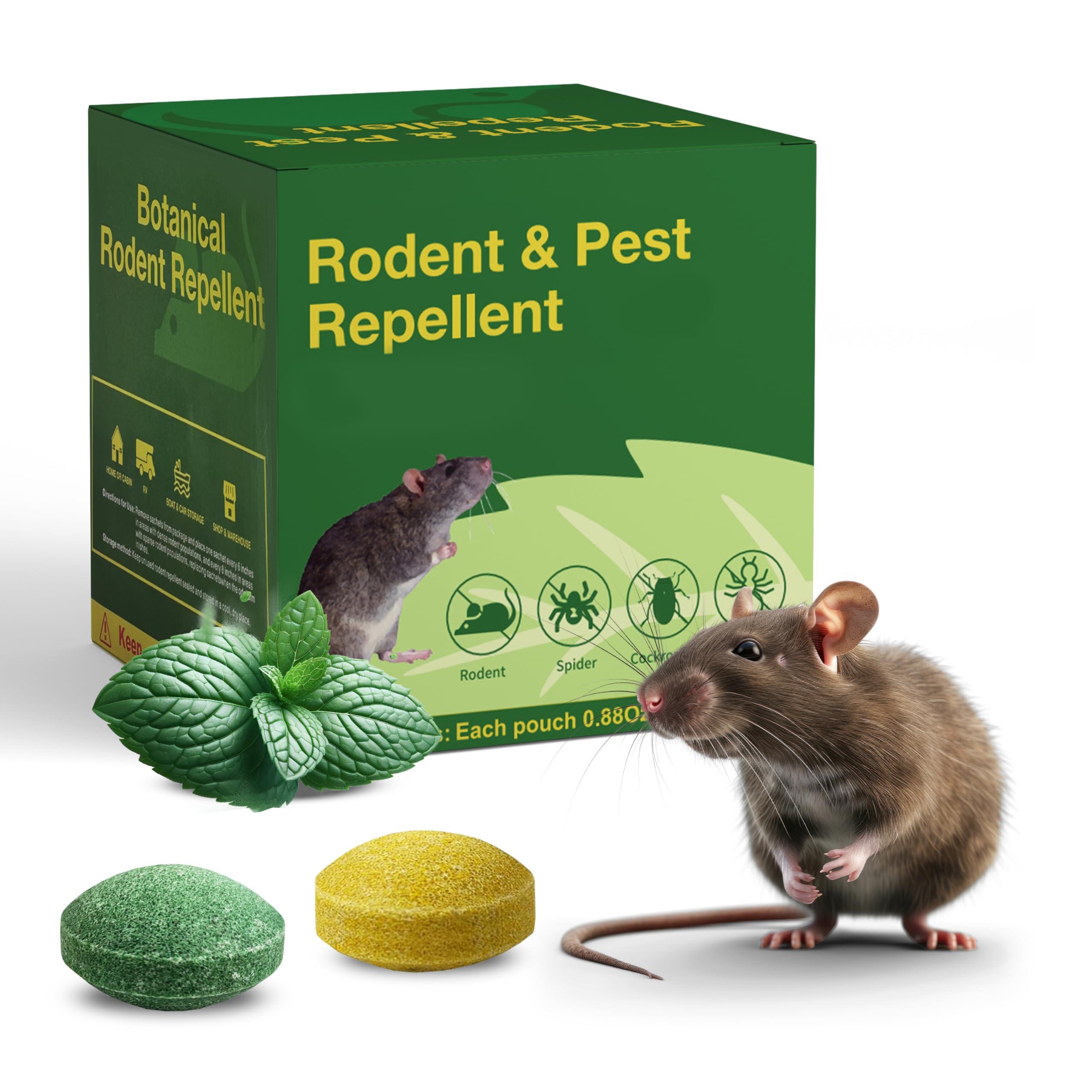 Mouse Repellent Balls, Peppermint Oil Infused Mice & Rat Repellent for Indoor, Outdoor & Car Engines – Safe, Long-Lasting Protection Against Rodents, (40 Pack)