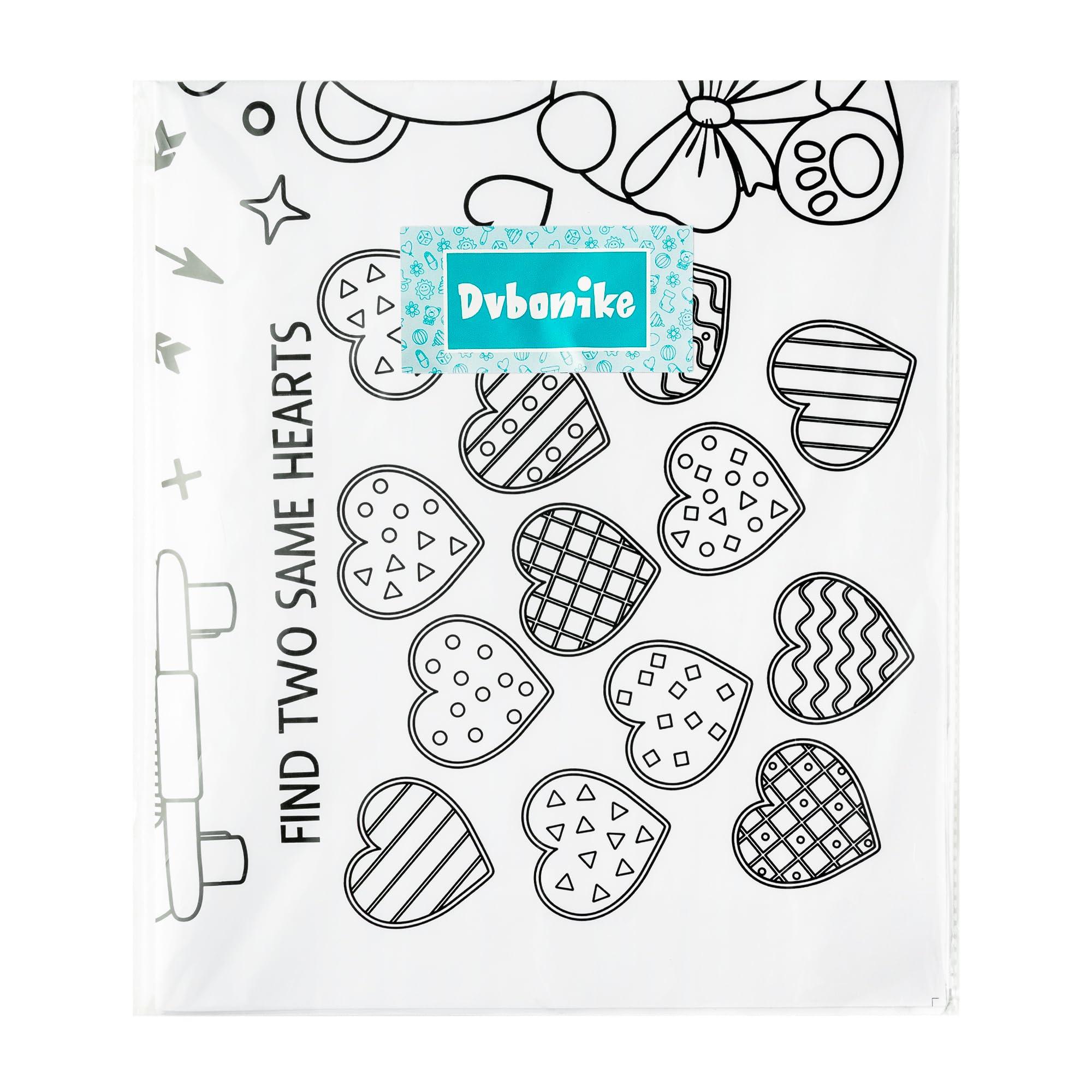 Dvbonike Jumbo Valentine's Day/St. Patrick's Day Coloring Activity Poster Party Decoration - 2Pcs Mini Game Color-in Paper 55.1 x 23.6 inch Blank Doodle Art Banner Home School Activity - Image 7