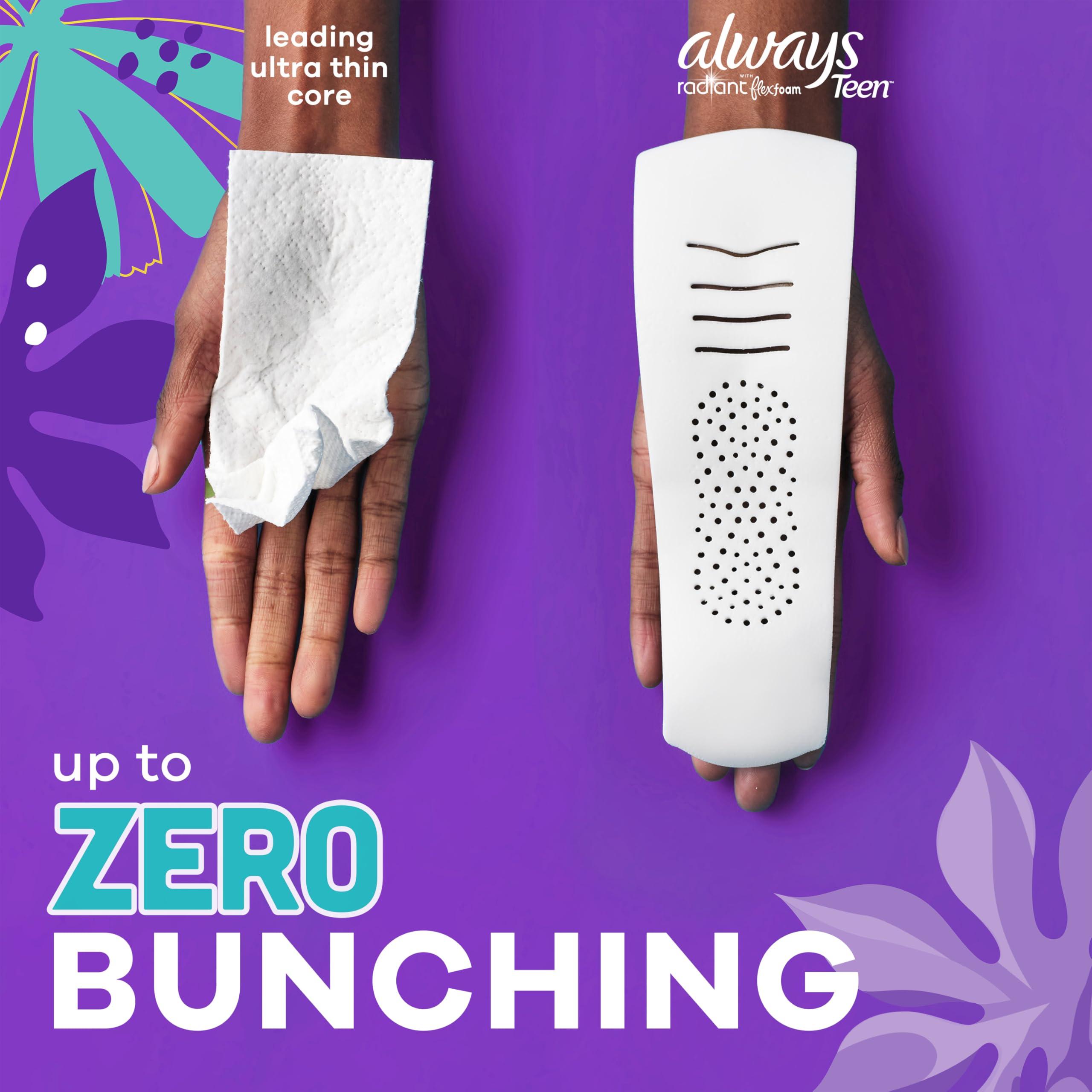 Always Radiant Teen Pads, Size 3, Extra Heavy, with Wings, Unscented, 20 Count x 3 Packs (60 Count Total) - Image 8