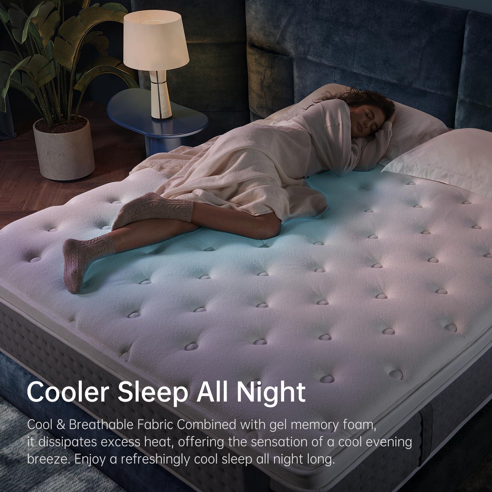 DCOOLAULTRA Twin Mattress 10 Inch,Medium Firm Hybrid with Memory Foam& Individually Wrapped Pocket Coils for Support,CertiPUR-US Certified,Fiberglass-Free - Image 7