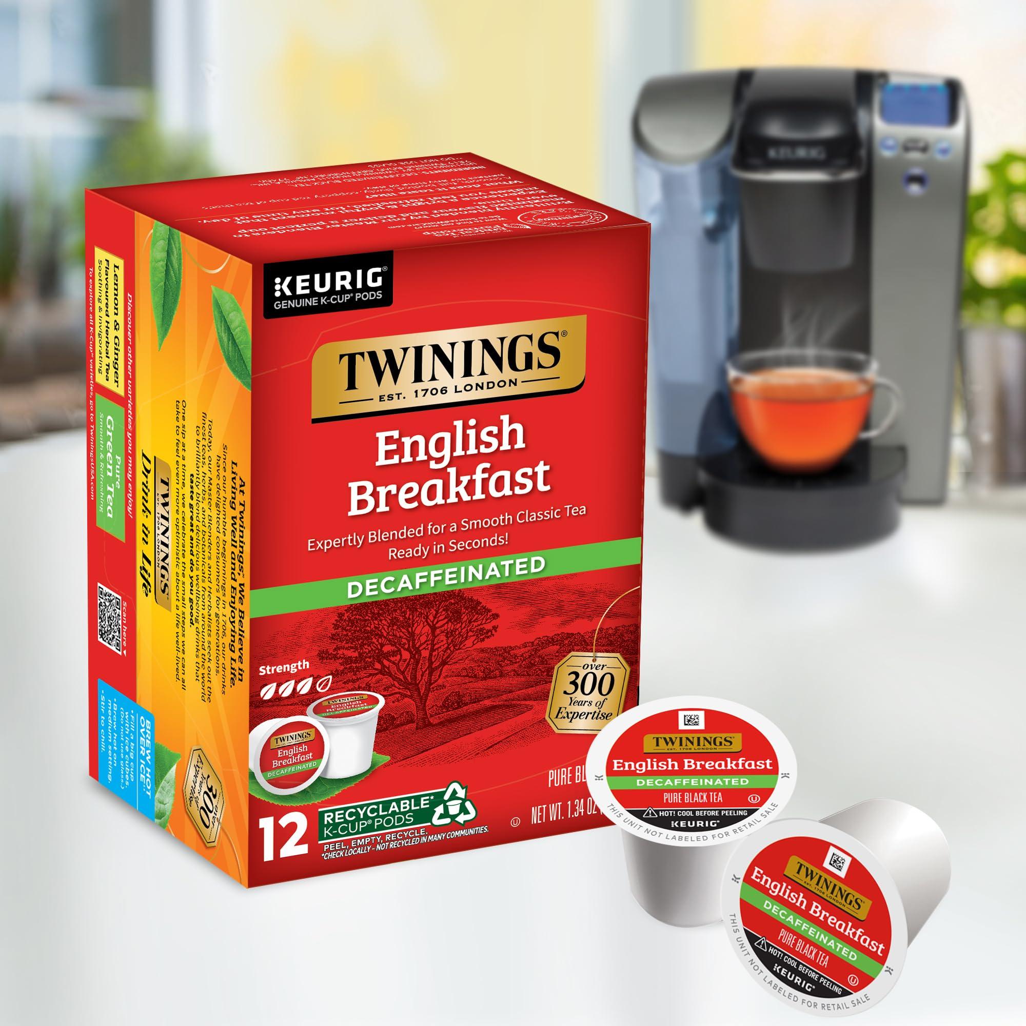 Twinings Decaffeinated English Breakfast Black Tea 72 K-Cup Pods for Keurig, 12 Count (Pack of 6), Smooth, Flavourful, Robust, Enjoy Hot or Iced - Image 3