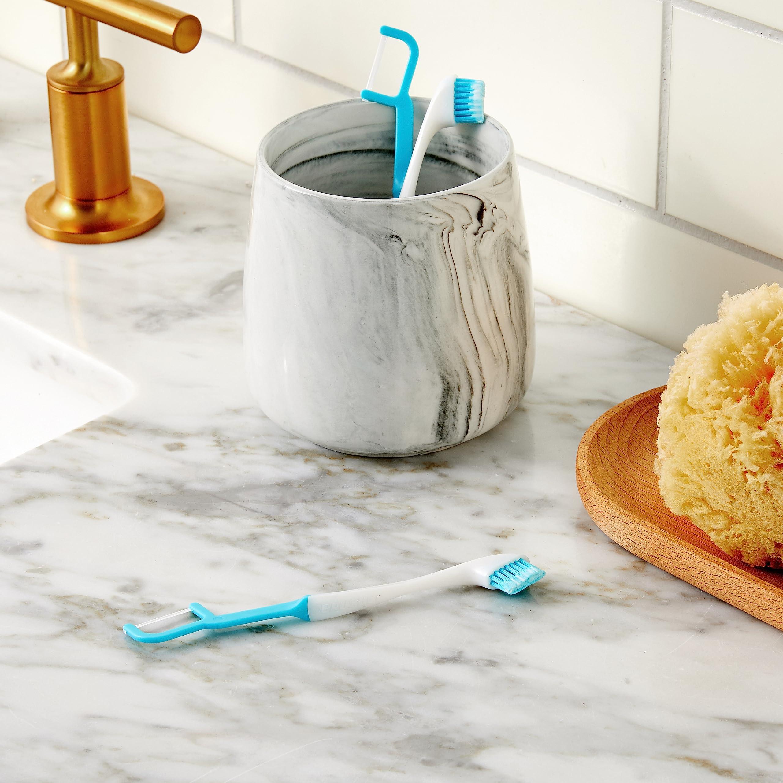 Brushee - The Evolution of Oral Care | 4-in-1 Tool (Paste + Brush + Floss + Pick) | Individually Wrapped | Disposable | Prepasted Travel Toothbrushes | Small Adult Toothbrush - (24-Pack) - Image 11