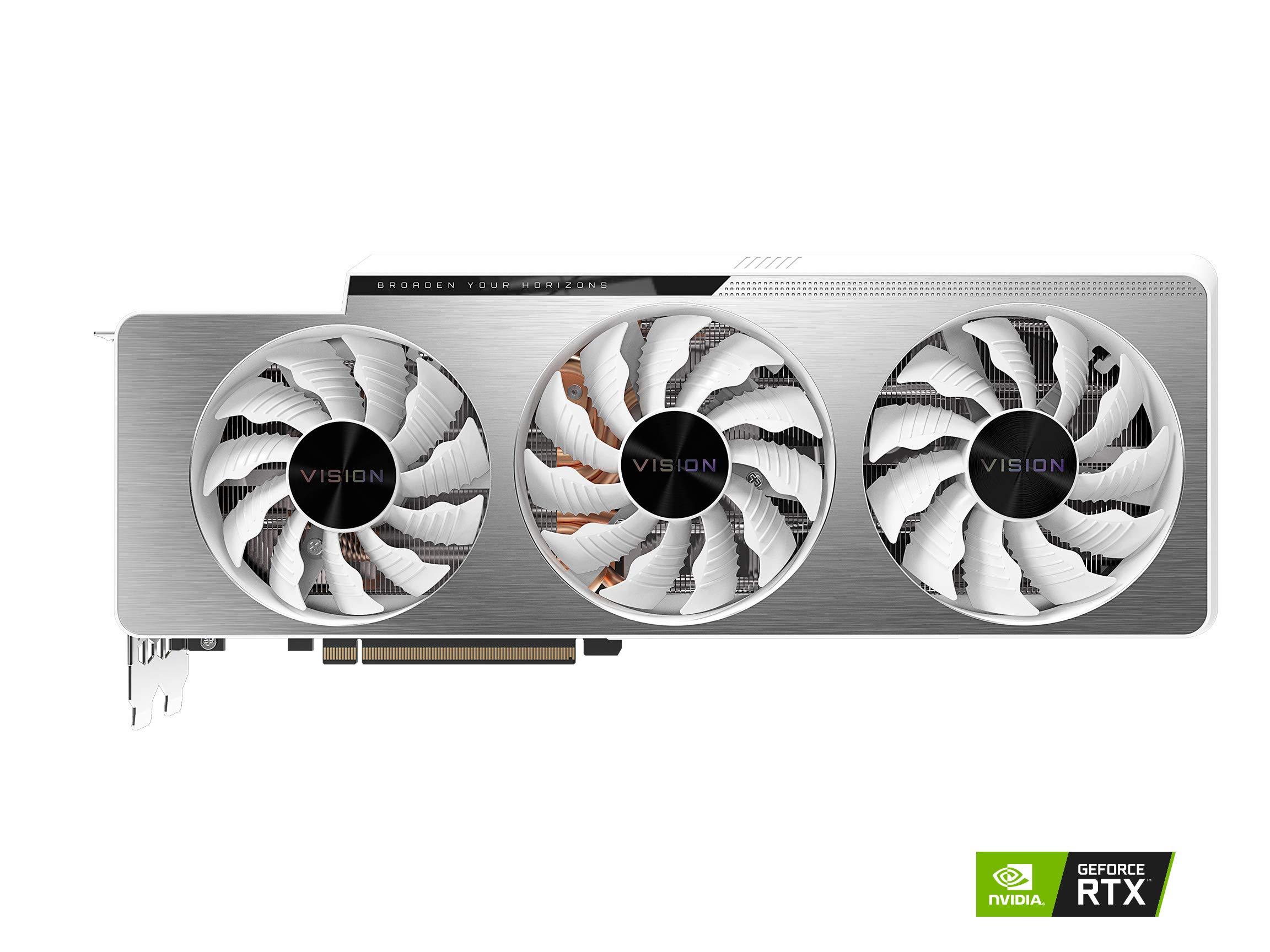 GIGABYTE GeForce RTX 3090 Vision OC 24G Graphics Card, 3X WINDFORCE Fans, 24GB 384-bit GDDR6X, GV-N3090VISION OC-24GD Video Card - Image 5