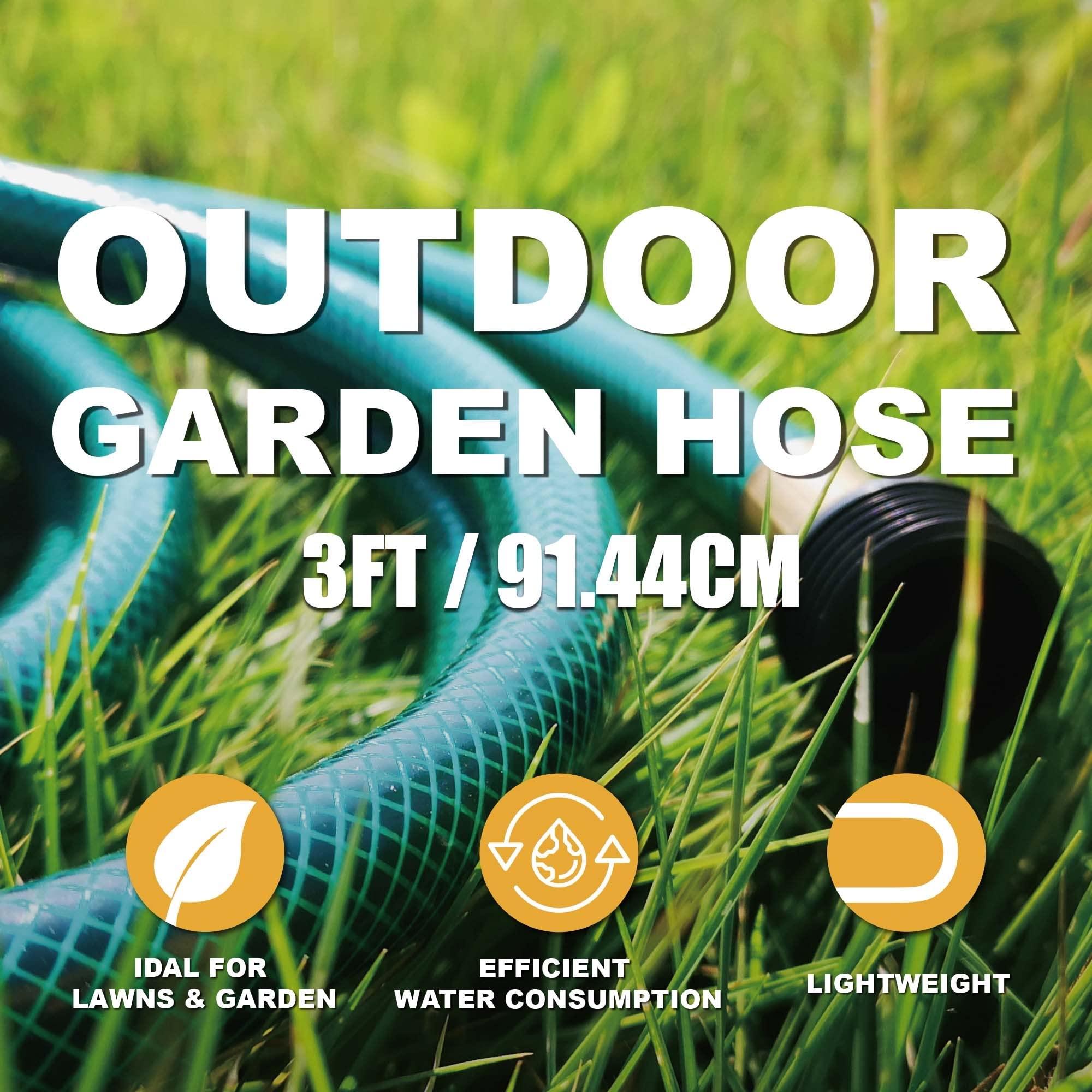 Garden Hose Leakproof for Gardener: 1/2” PVC Water Hoses with GHT Fittings - 3 FT No Kink and Flexible for Outdoor - Image 5