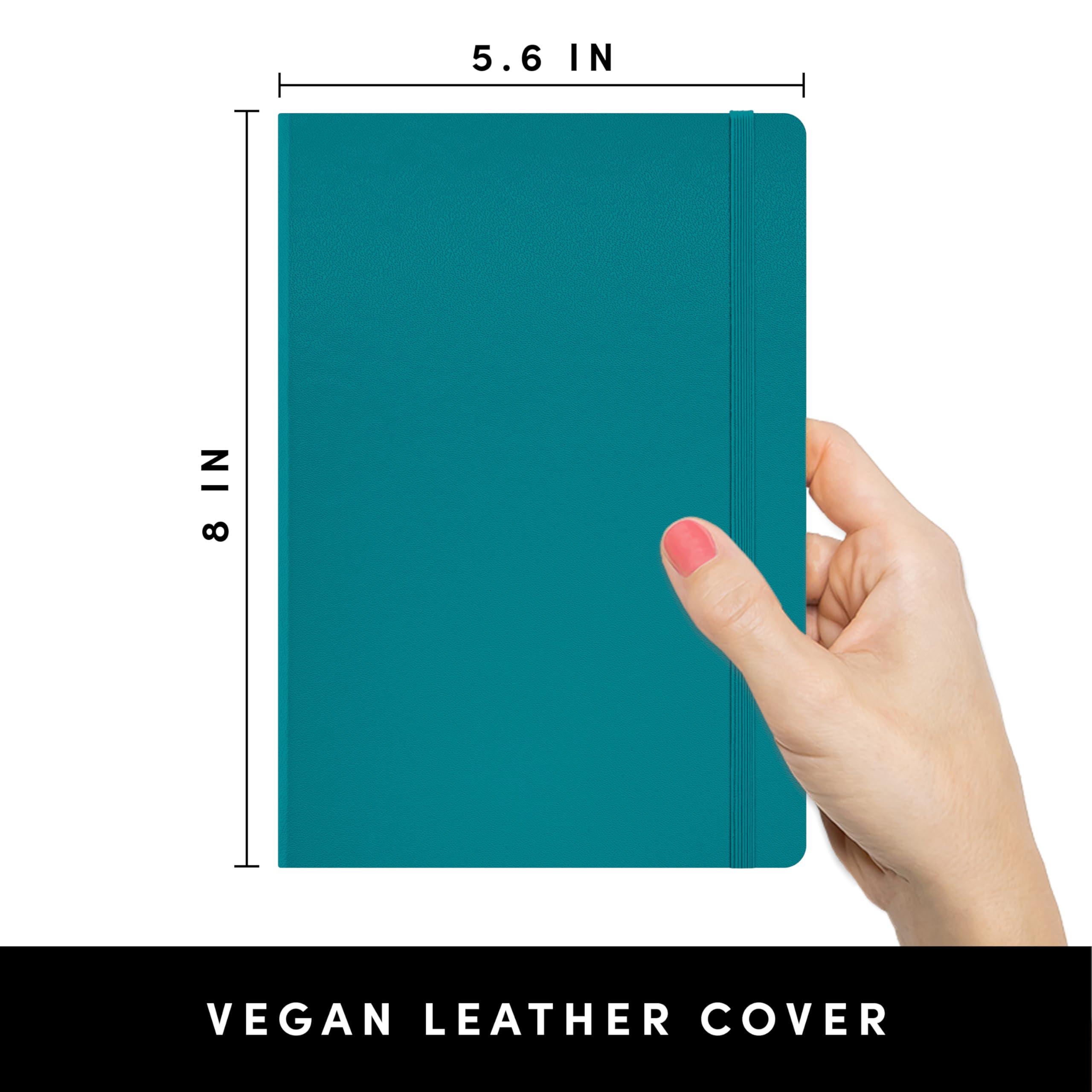 PAPERAGE Lined Journal Notebook, (Black), 160 Pages, Medium 5.6 in x 8 in - 100 GSM Thick Paper – Hardcover Journaling Notebook for Work, School & Note Taking - Image 3