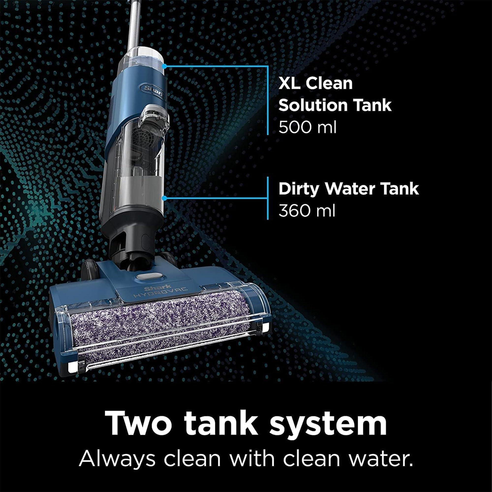 SHARK WD101 HydroVac XL 3-in-1 Vacuum, Mop & Self-Cleaning System for Multi-Surface Cleaning, Perfect Hardwood, Tile, Marble, Area Rug More, Corded, Navy (Renewed) - Image 4