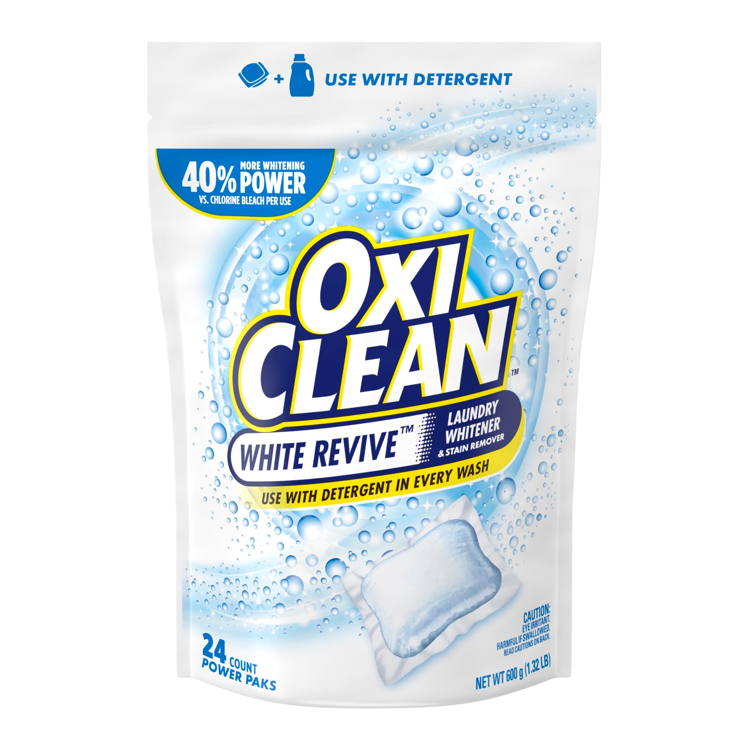 OxiClean White Revive Laundry Whitener and Stain Remover Power Paks, 24 Count