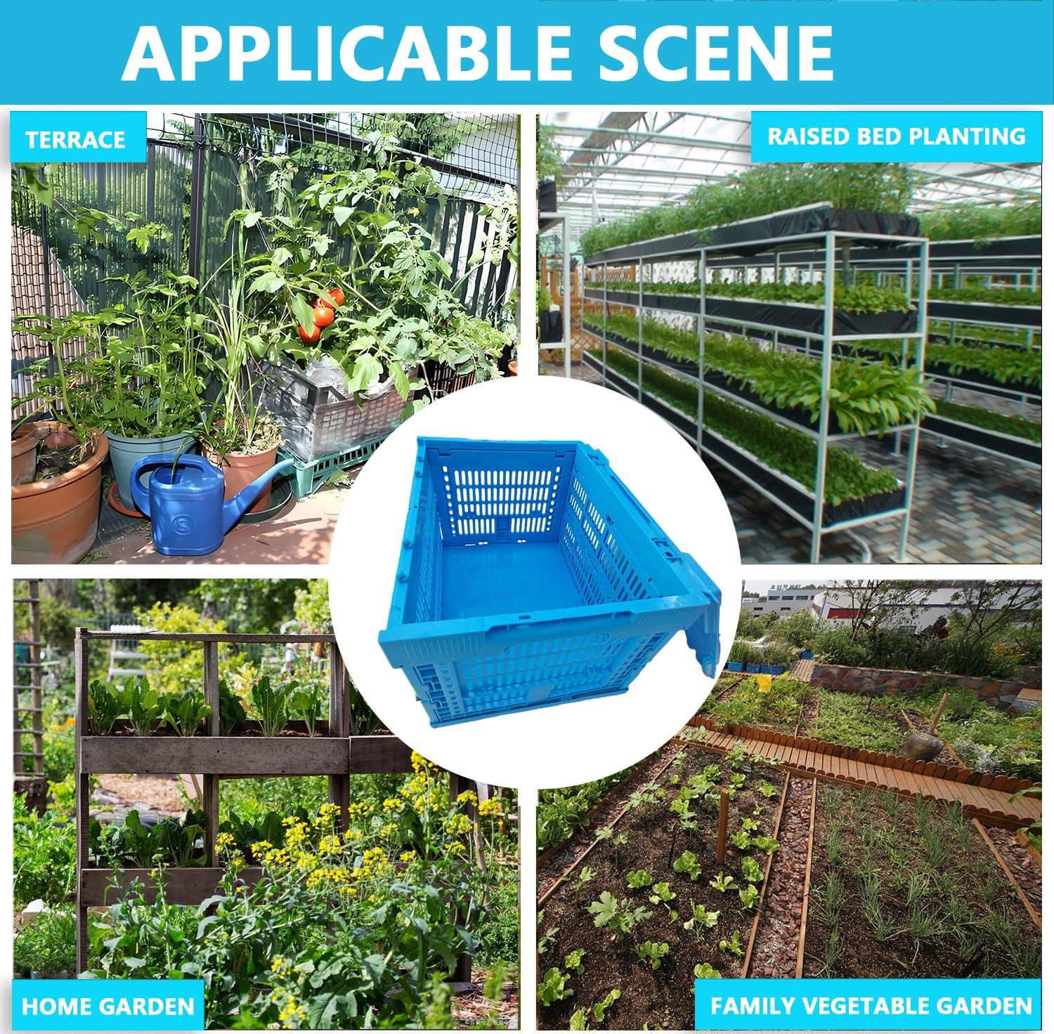 Inground Worm Compost Bin, 6 Gallon Outdoor Farm Foldable Compost Bin with Holes&Lids, Garden Composter for Raised Garden Beds Home Composting System - Image 3