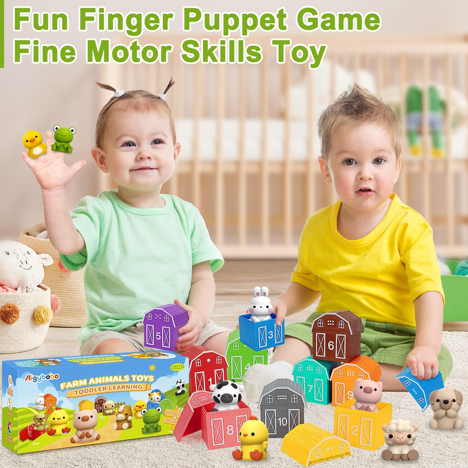 Learning Toys for 1,2,3 Year Old Toddlers, 20Pcs Farm Animals Toys Montessori Counting, Matching & Sorting Fine Motor Games, Christmas Birthday Easter Gift for Baby Boys Girls Age 12-18 Months - Image 7
