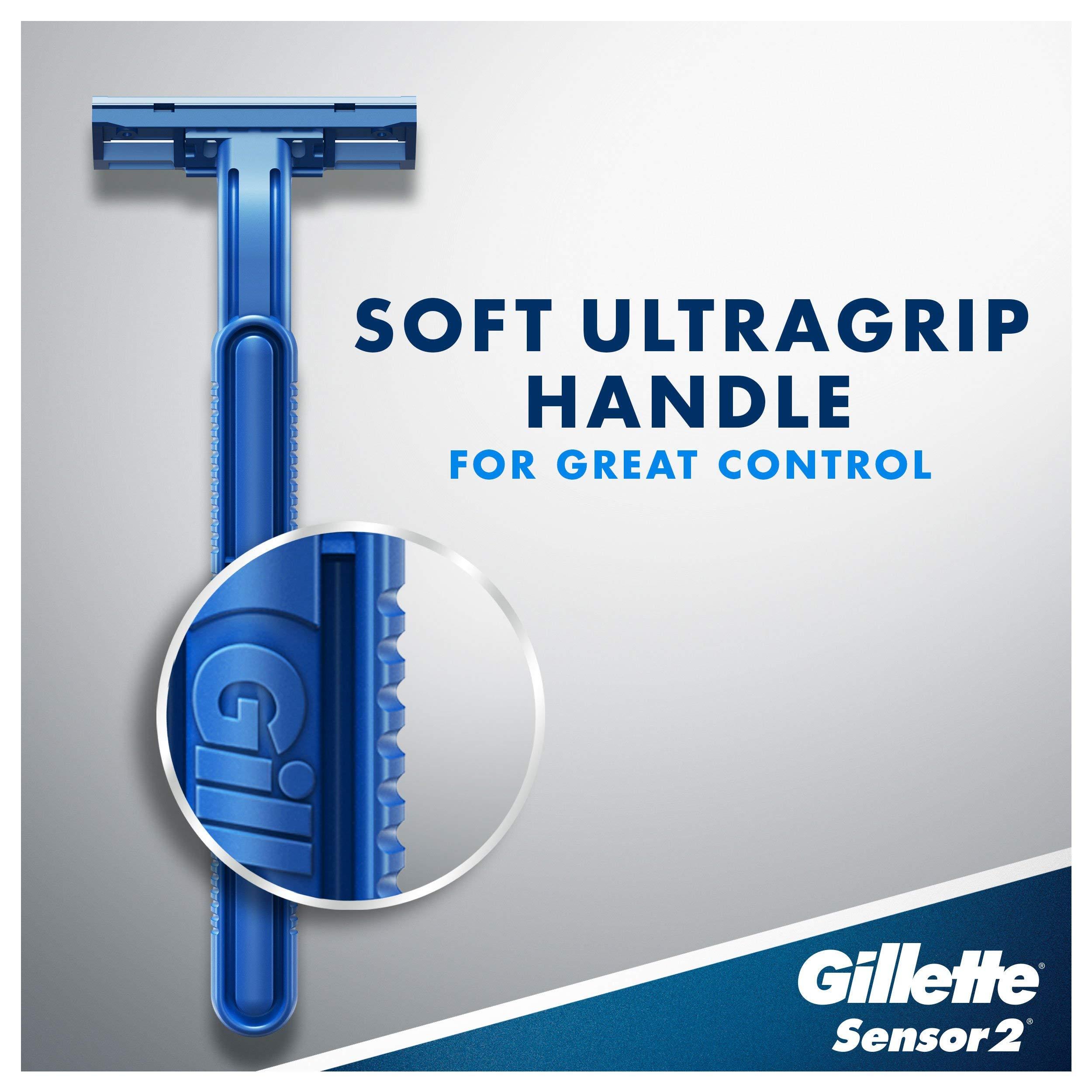 Gillette Sensor2 Pivoting Head + Lubrastrip Men's Disposable Razors, 12 Count (Pack of 3, Total 36 Razors) - Image 2