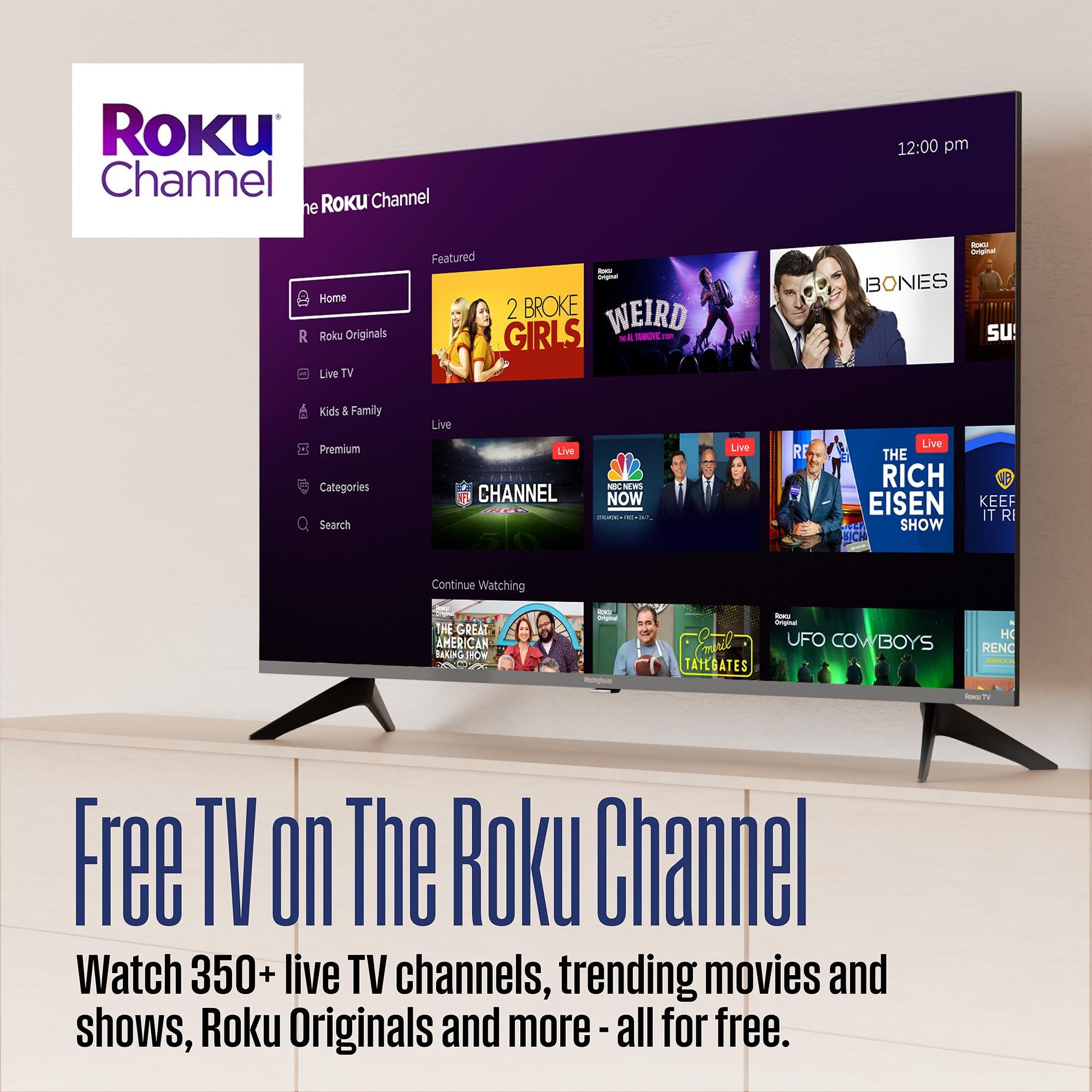 Westinghouse Edgeless Roku TV - 50 Inch Smart Television, 4K LED UHD w/HDR 10, Wi-Fi & Mobile App Connectivity, Flat Screen Compatible w/Apple Home Kit, Alexa, & Google Assistant - Image 9