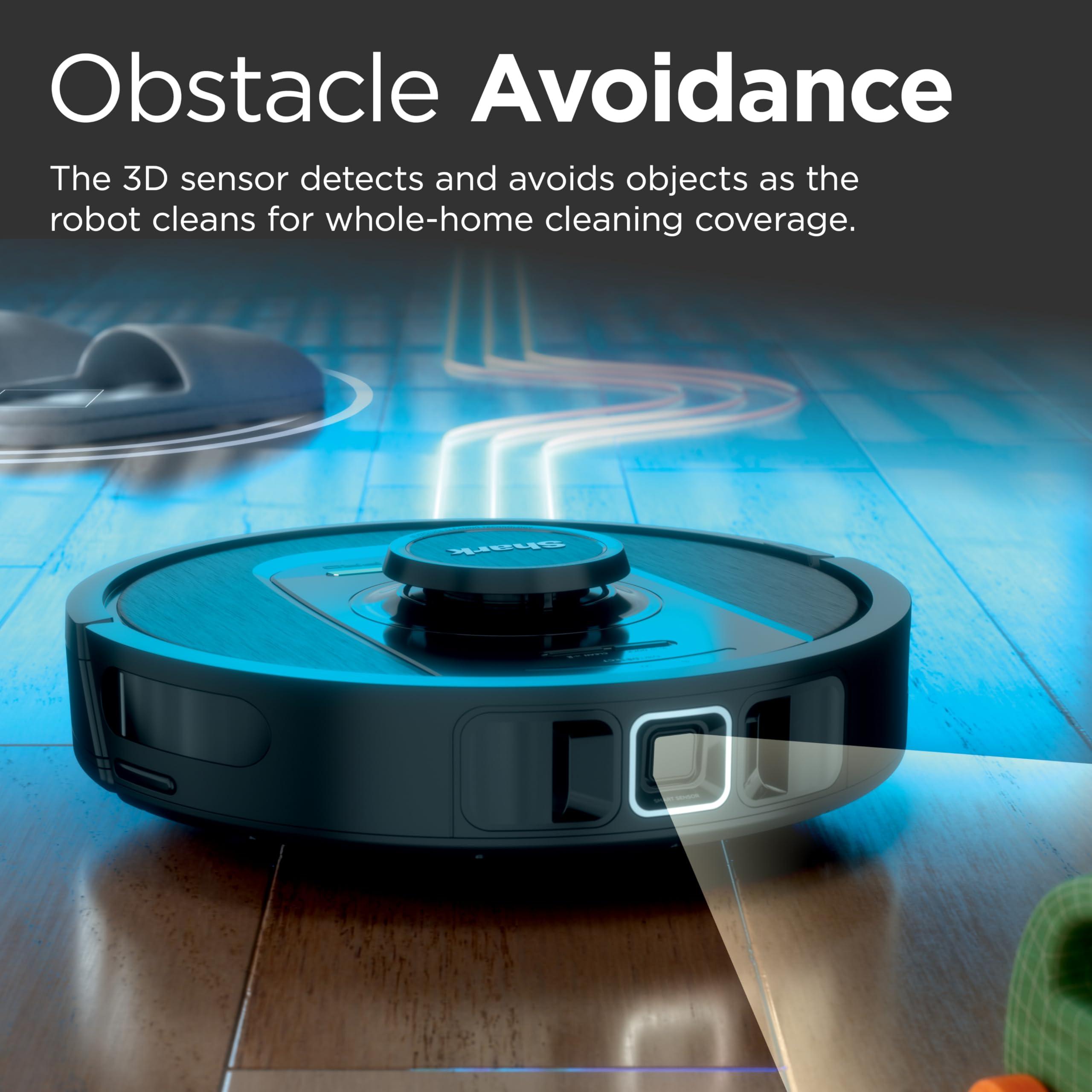 Shark PowerDetect Self-Empty Robot Vacuum with NeverStuck Technology, Auto Deep-Clean Carpets & Hardfloors, 30 Day Capacity HEPA Bagless Base, for Pet Hair, WiFi Black, AV2820S - Image 6