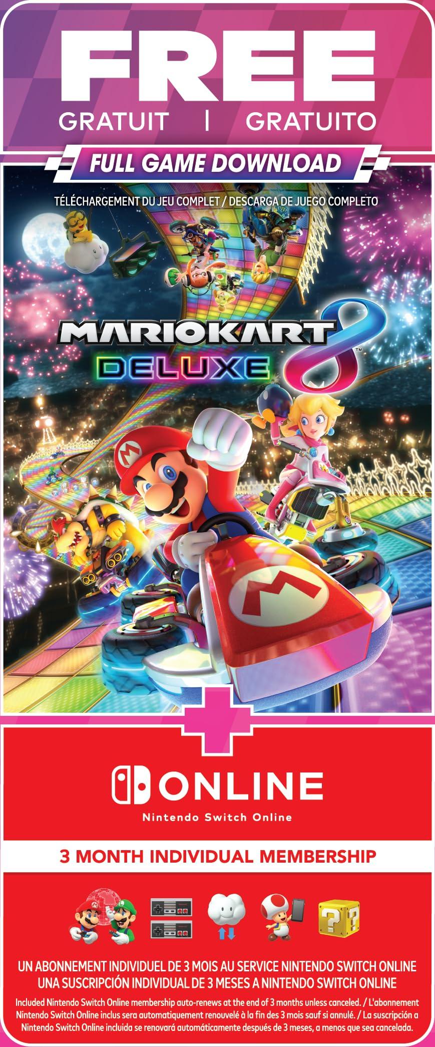 Nintendo Switch™ Mario Kart™ 8 Deluxe Bundle (Full Game Download + 3 Mo. Nintendo Switch Online Membership Included) - Image 2
