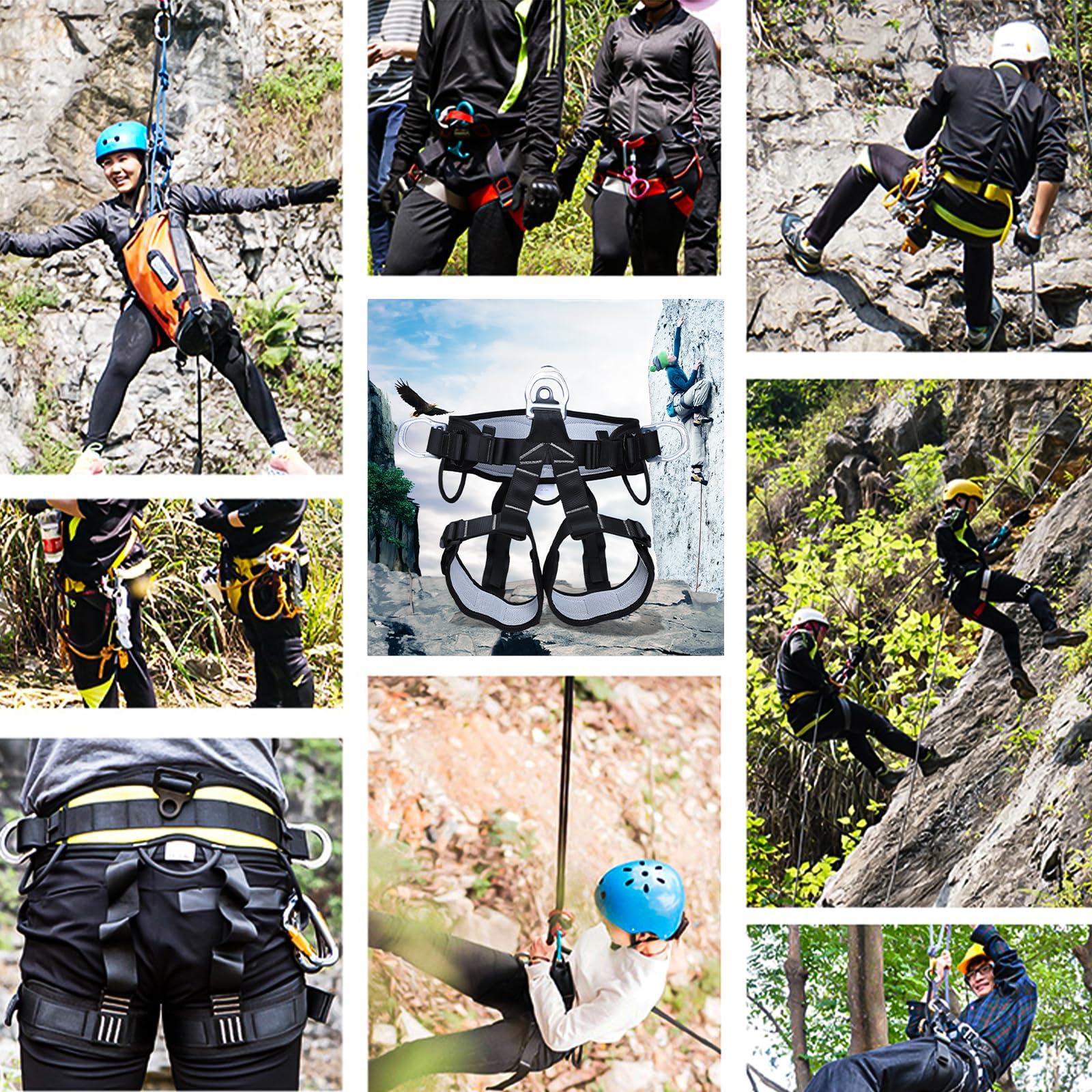 Tree Climbing Gear，Tree Climbing Spikes, Tree Climbing Gear with Adjustable Climbing Straps and Steel Core Flip Line, Rock Climbing Kit with Triple Lock Lanyard Adjuster - Image 7