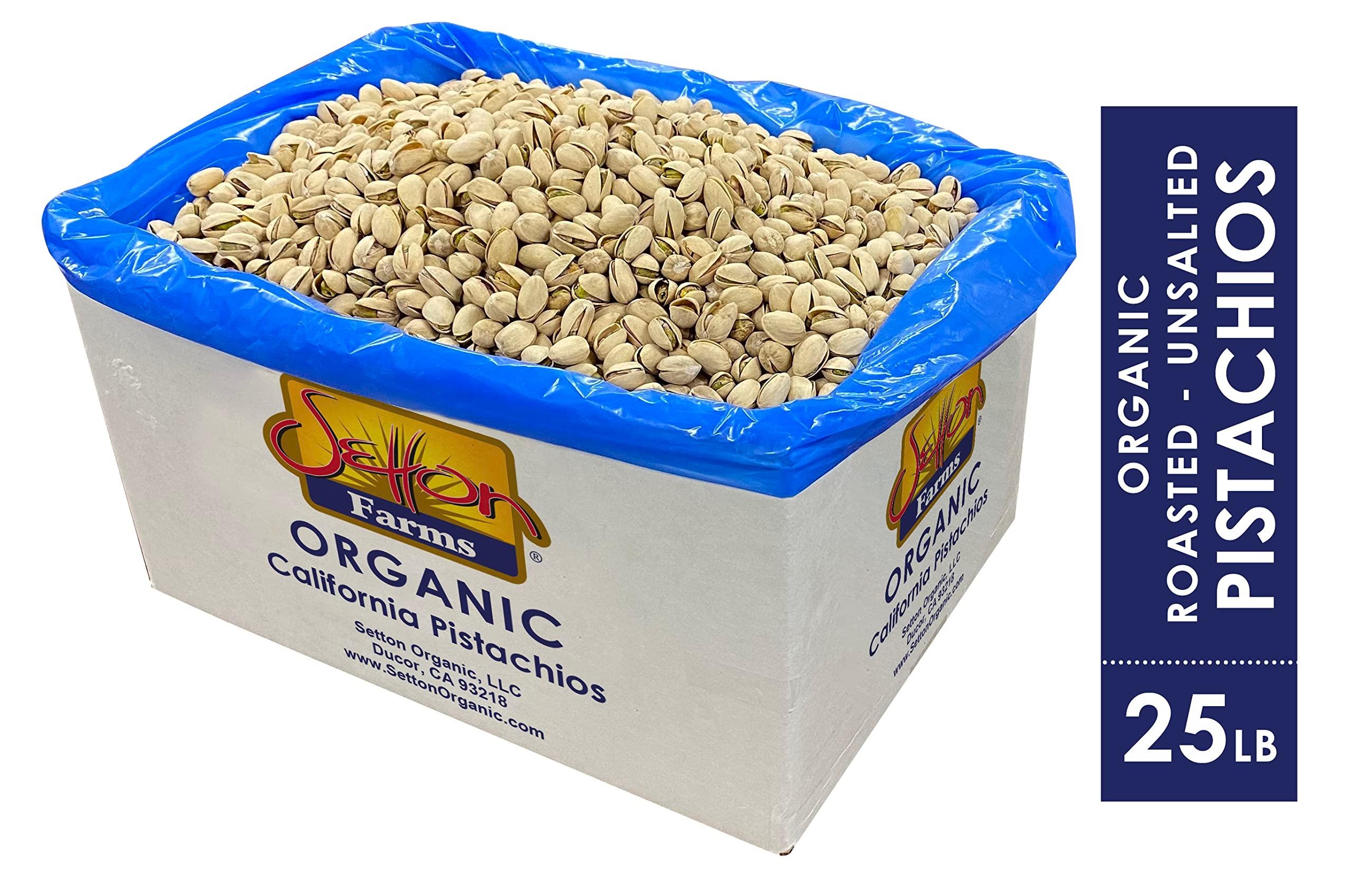 Organic Pistachios, Roasted Unsalted, 25 Lbs. Bulk Case, Kosher - Image 2