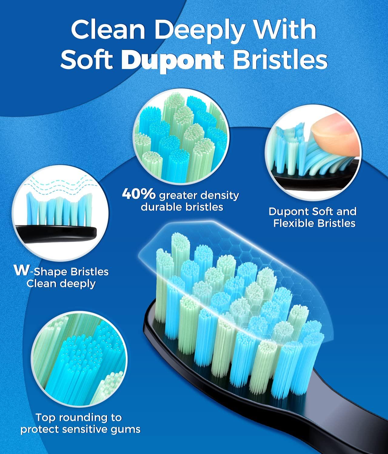 TEETHEORY Sonic Electric Toothbrushes for Adults and Kids, 8 Brush Heads Electric Toothbrush with 40000 VPM Deep Clean 5 Modes, Rechargeable Fast Charge 4 Hours Last 30 Days - Image 3