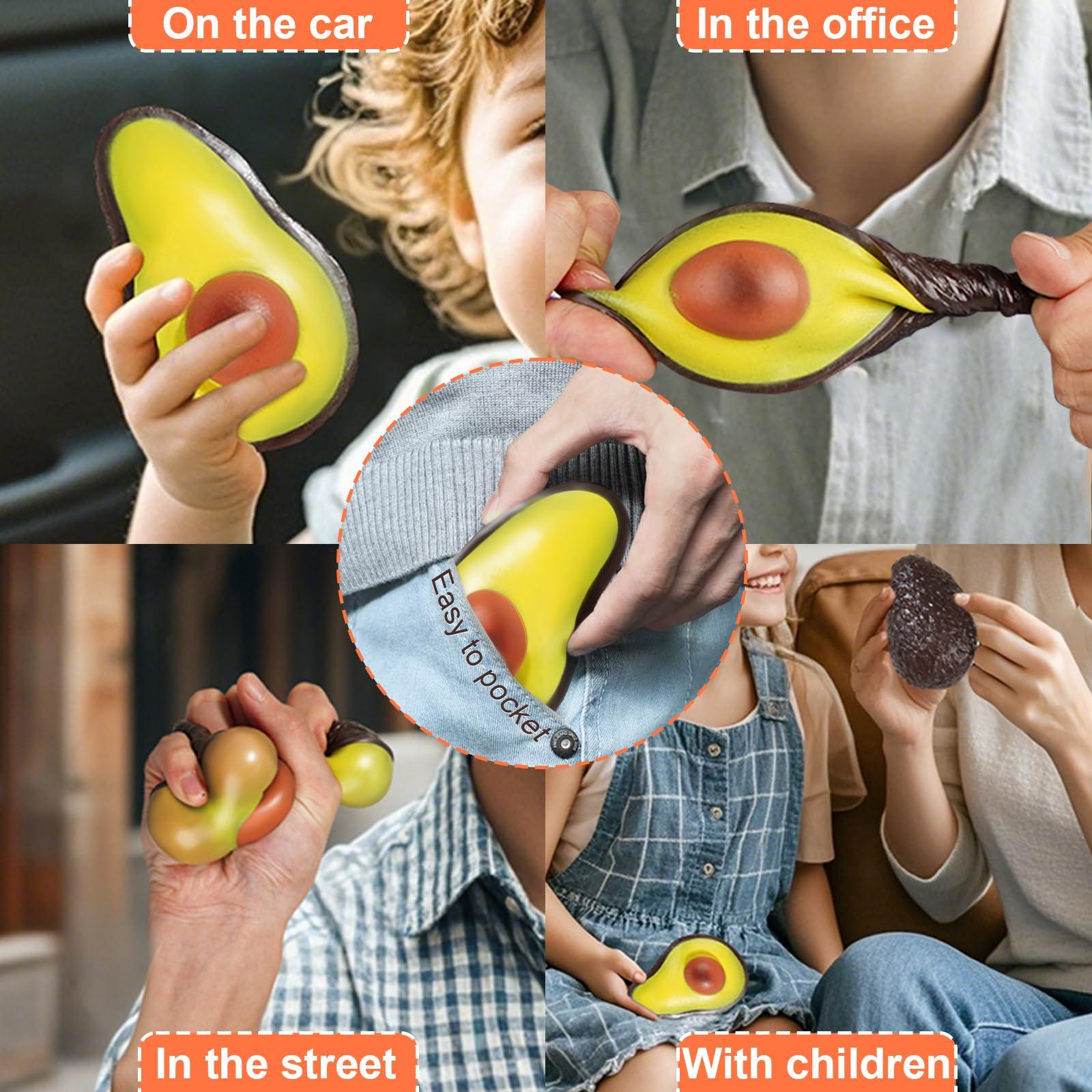 Bimoci Avocado Sensory Toy for Ages 3 to Adult - Fidget Toys, Sensory Toys, Stress Balls for Adults & Kids - Perfect Squishy Toys for Autism Support & Stress Relief - Image 5