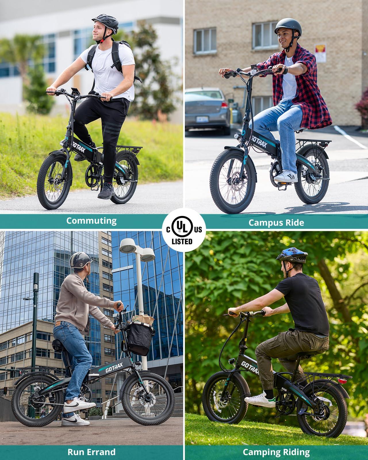 Gotrax 20" Folding Electric Bike with 40Miles (Pedal-assist1) by 48V Battery, 20Mph Power by Peak 500W, Adult Electric Bicycle with 5 Pedal-Assist Levels& LCD Display, Suitable for Commuting - Image 6