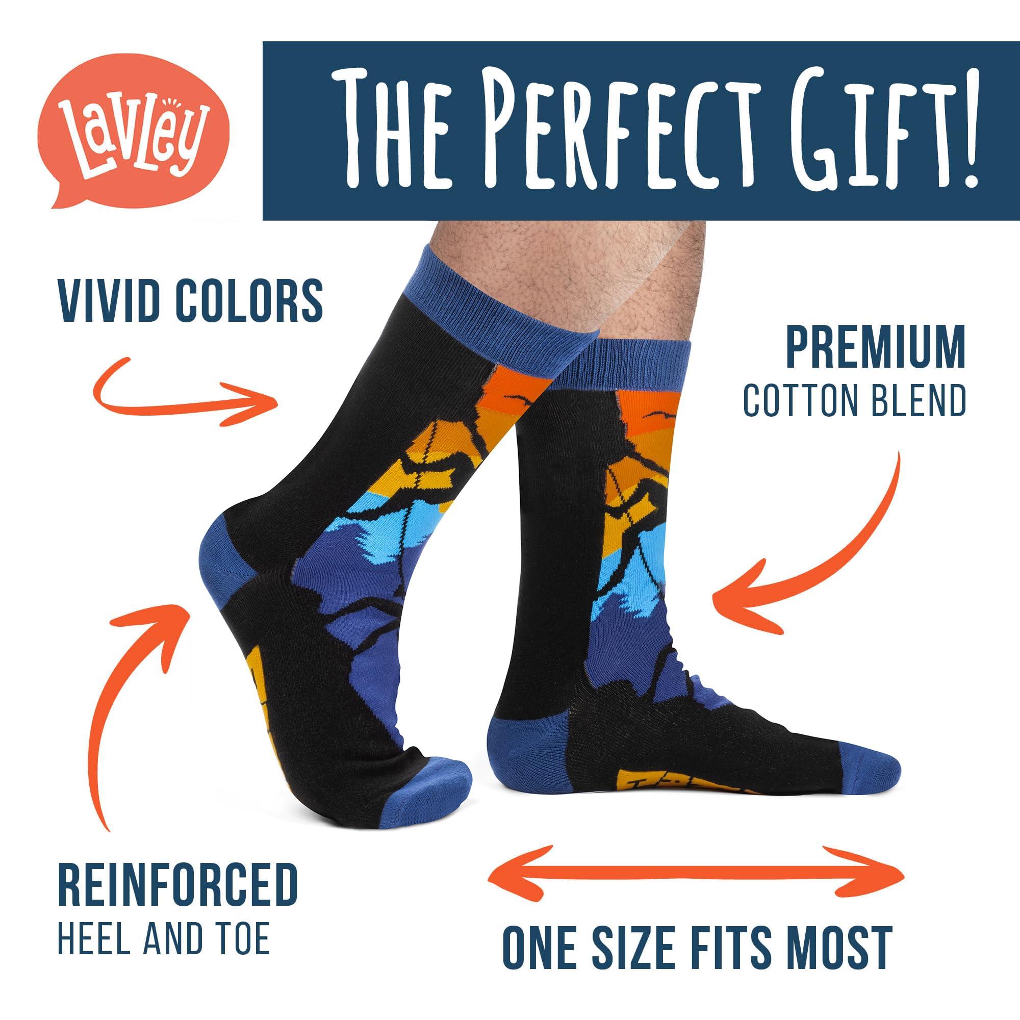 Lavley Funny Socks for Men – Great Father's Day Gift for Dad from Kids or Wife – Novelty Gift for Him – One Size Fits Most - Image 2