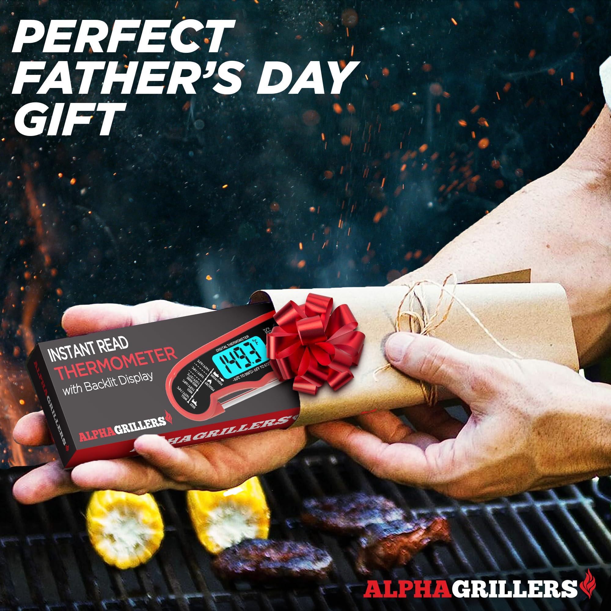 Alpha Grillers Meat Thermometer Digital - Instant Read Food Thermometer for Cooking Grilling Air Fryer Griddle Probe Kitchen Gadgets Essentials BBQ Accessories Grill Gifts for Men Him Dad Birthday - Image 6