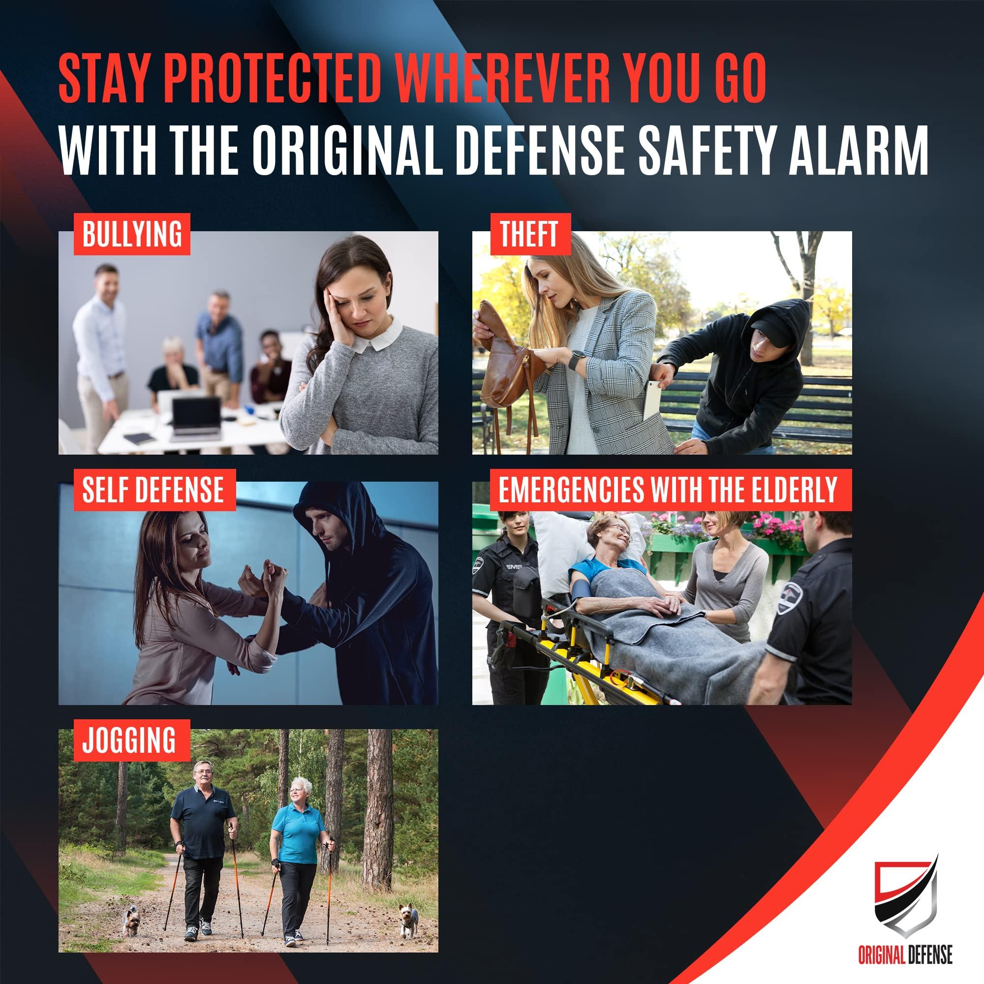 Original Defense® Siren Self-Defense Alarm (White) - 130 dB Keychain Alarm with LED Strobe Light for Women, Children, and Elderly - Police Recommended - Image 6