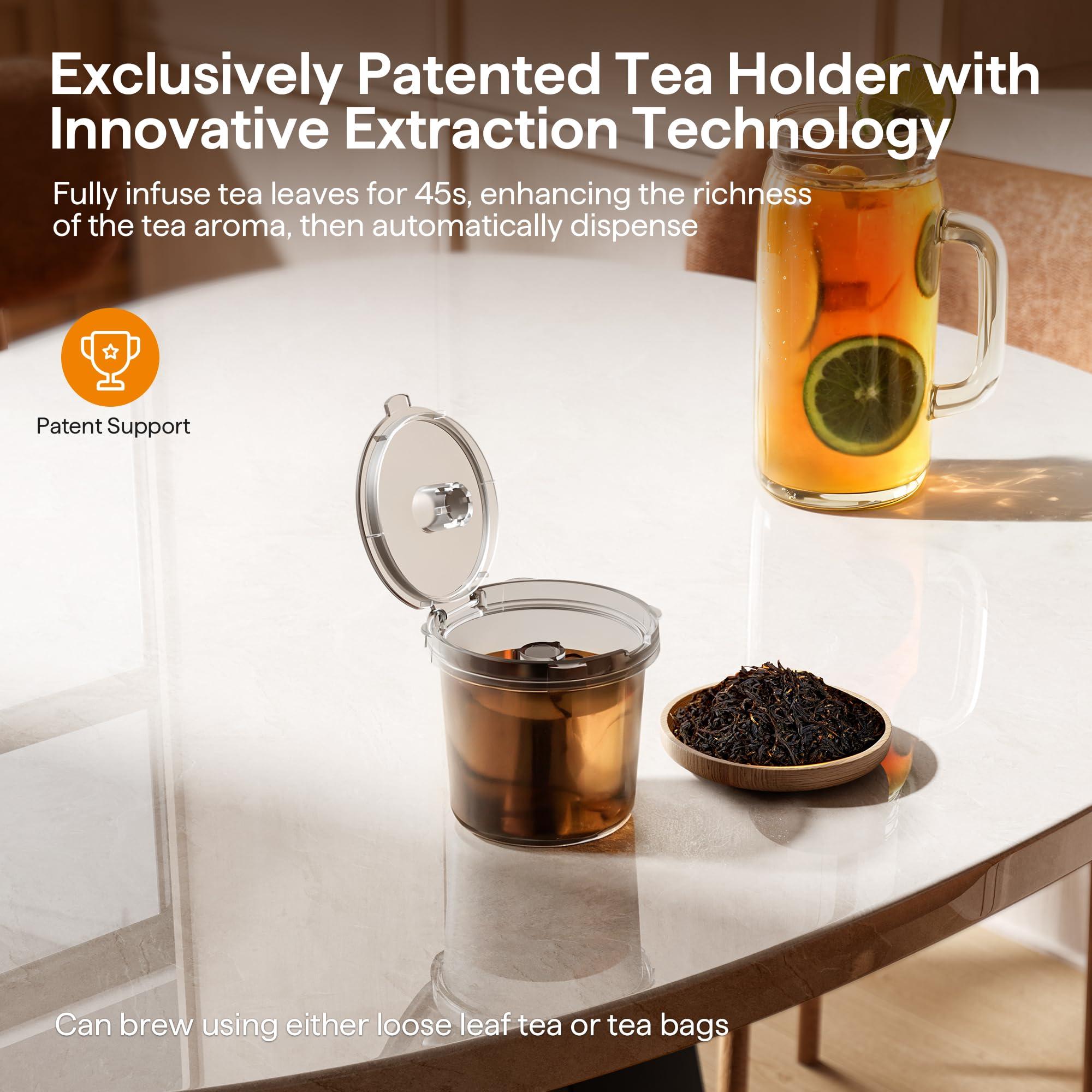 Tastyle Single Serve Coffee Maker for K Cup, Ground and Tea Leaves, Hot and Iced Coffee Machines with Bold Setting, 6 to 16 Oz Brew Sizes, Compact for Small Spaces, Black (2.0 Version) - Image 6