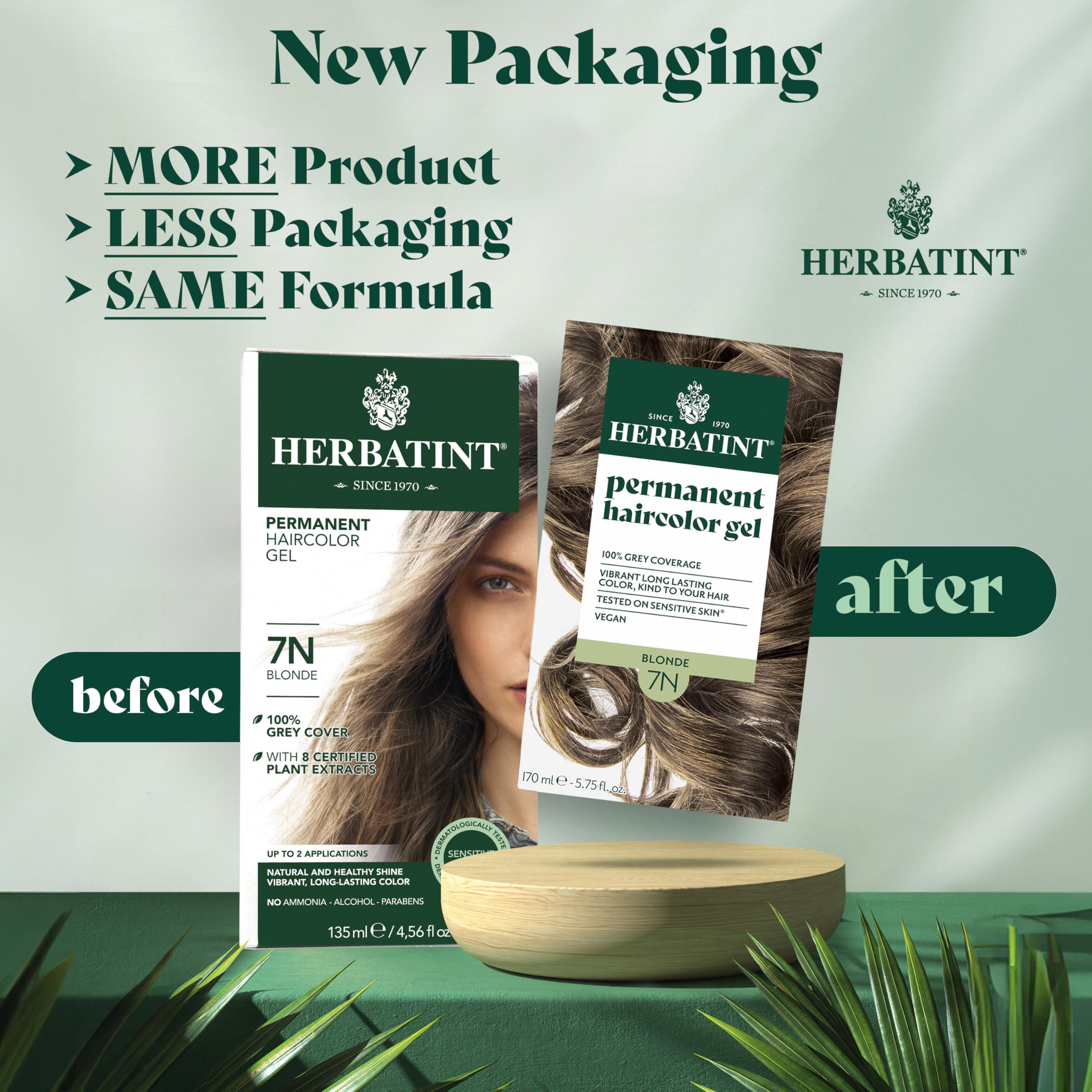 Herbatint Permanent Hair Dye For Women - 7N Blonde - For Up To 100% Gray Coverage of Resistant Gray Hair - Ammonia-Free, Alcohol-Free & Vegan - Salon Influenced Hair Color 5.75 fl oz - Image 2