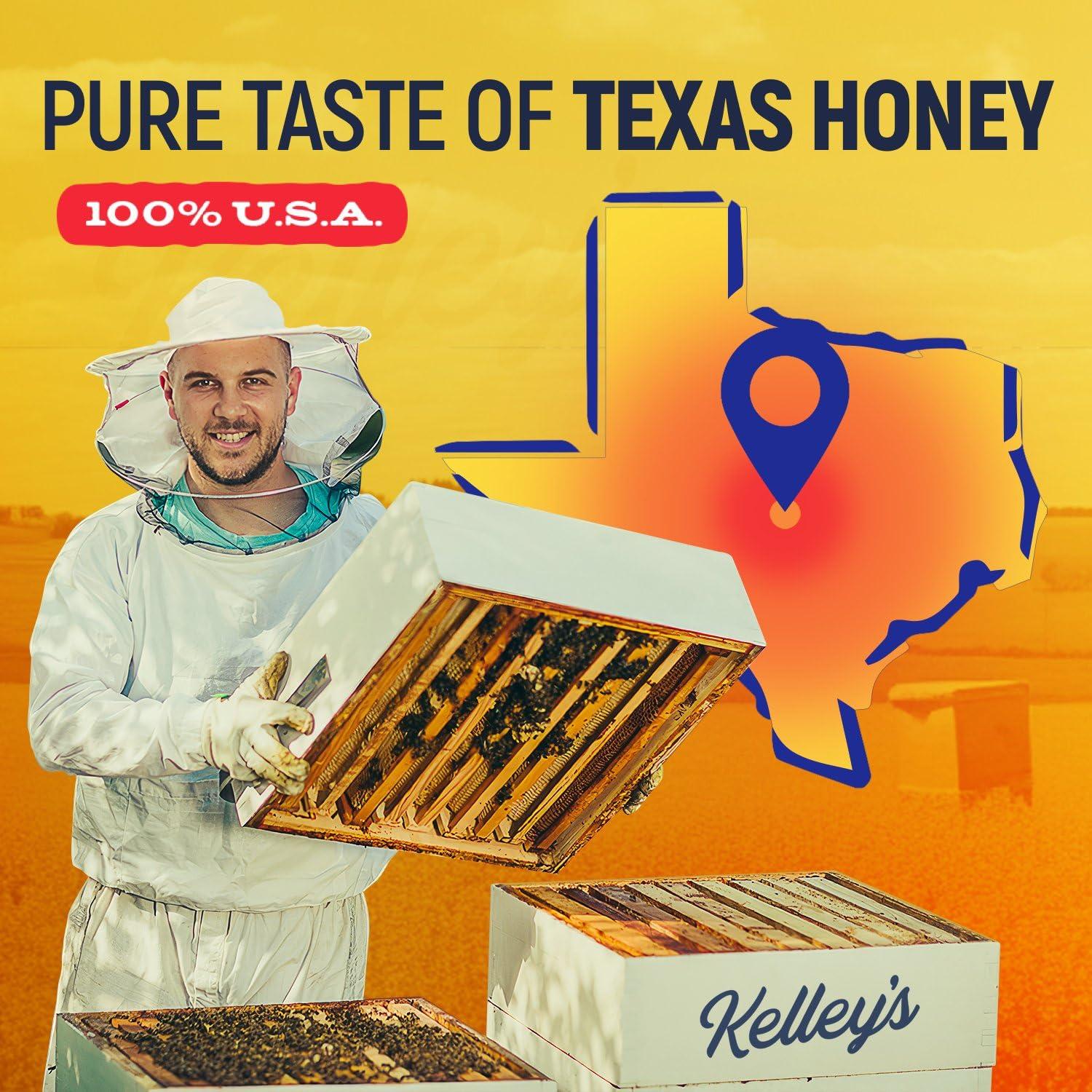 Kelley's Local Texas Honey, 40 oz – 100% Pure, Raw & Unfiltered – All-Natural American Honey for Tea, Smoothies, Yogurt, Toasts, and BBQ - Image 2