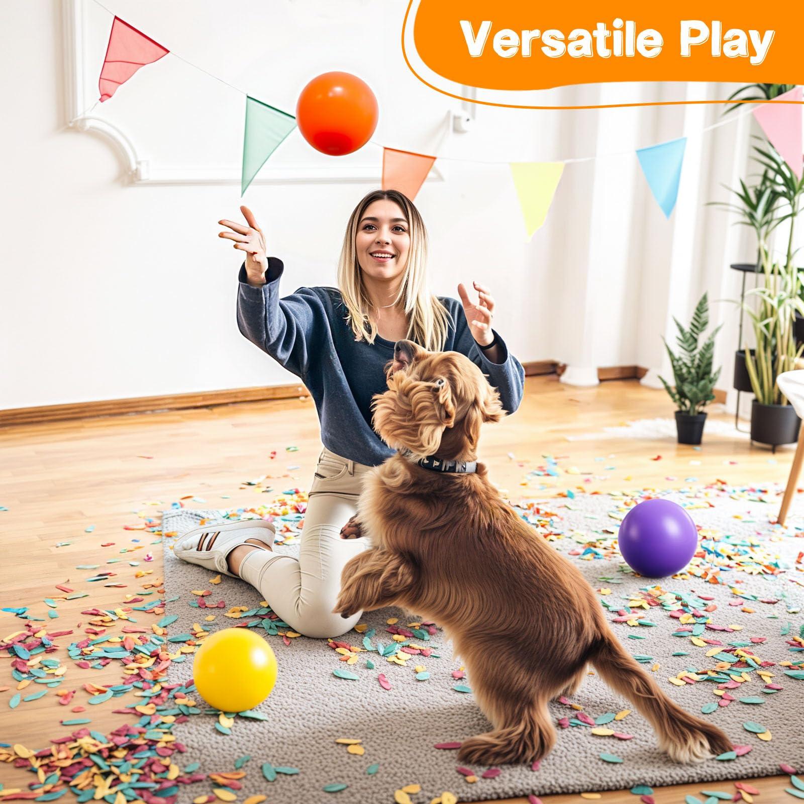 AMOR PRESENT 8PCS Inflatable Playground Balls, 8.5Inch Bouncing Sensory Balls with Hand Air Pump, for Kids Birthday Parties - Image 6