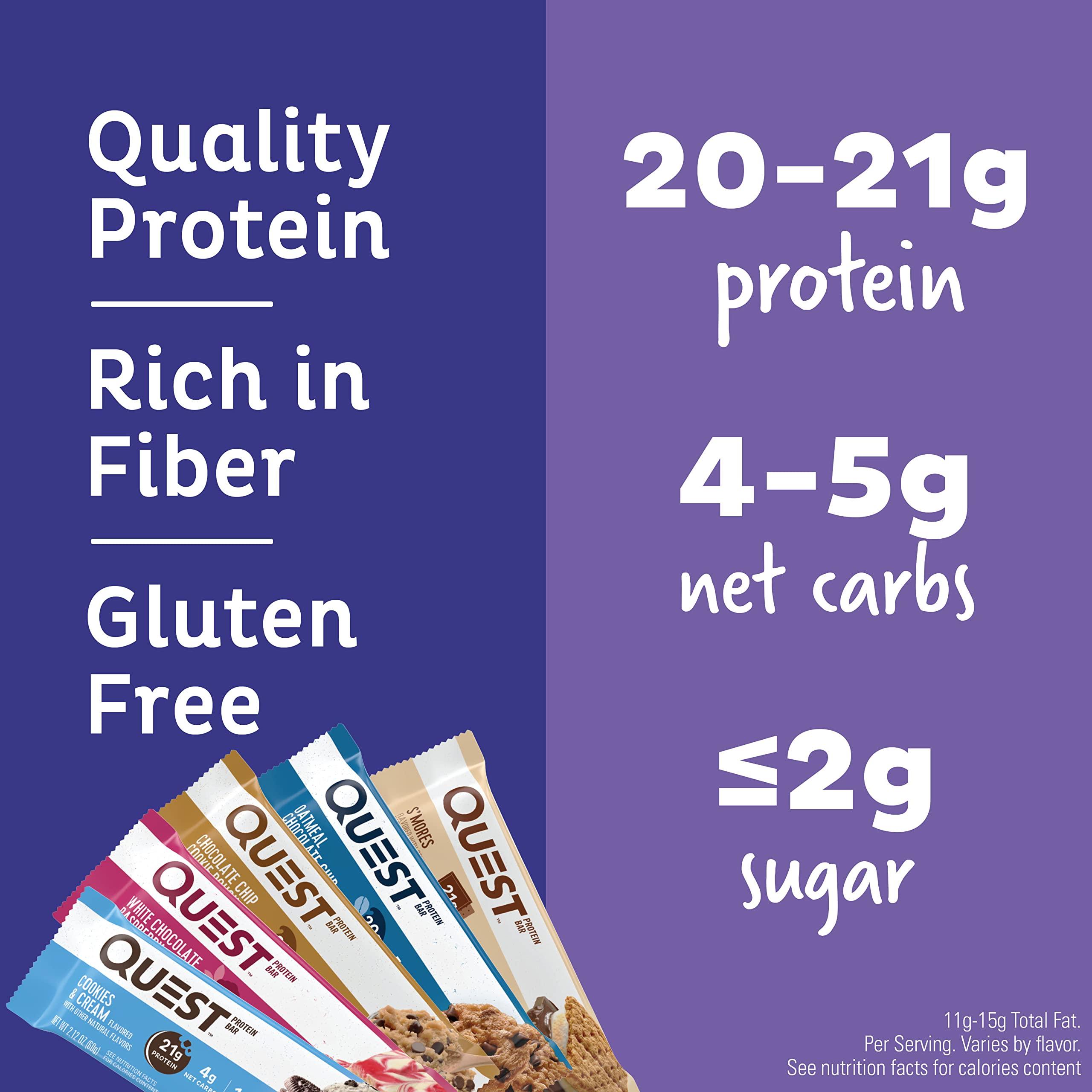 Quest Nutrition Ultimate Variety Pack Protein Bars, High Protein, Low Carb, Gluten Free, Keto Friendly, 12 Count - Image 5