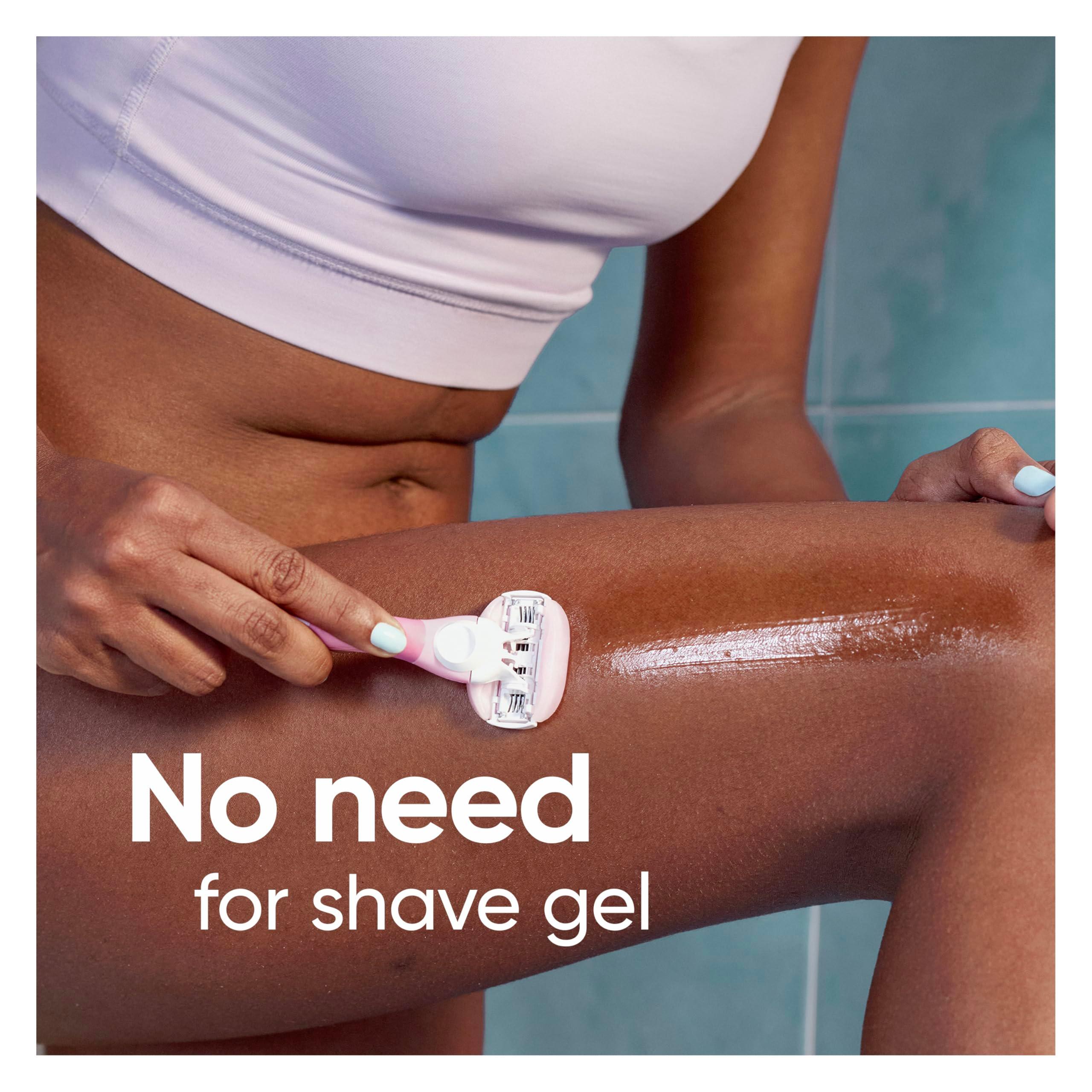 Gillette Venus ComfortGlide Razor for Women, White Tea Scented Gel Bars, Includes 1 Reusable Razor Handle + 2 Refills, Built-in Shave Gel Bars - Image 6
