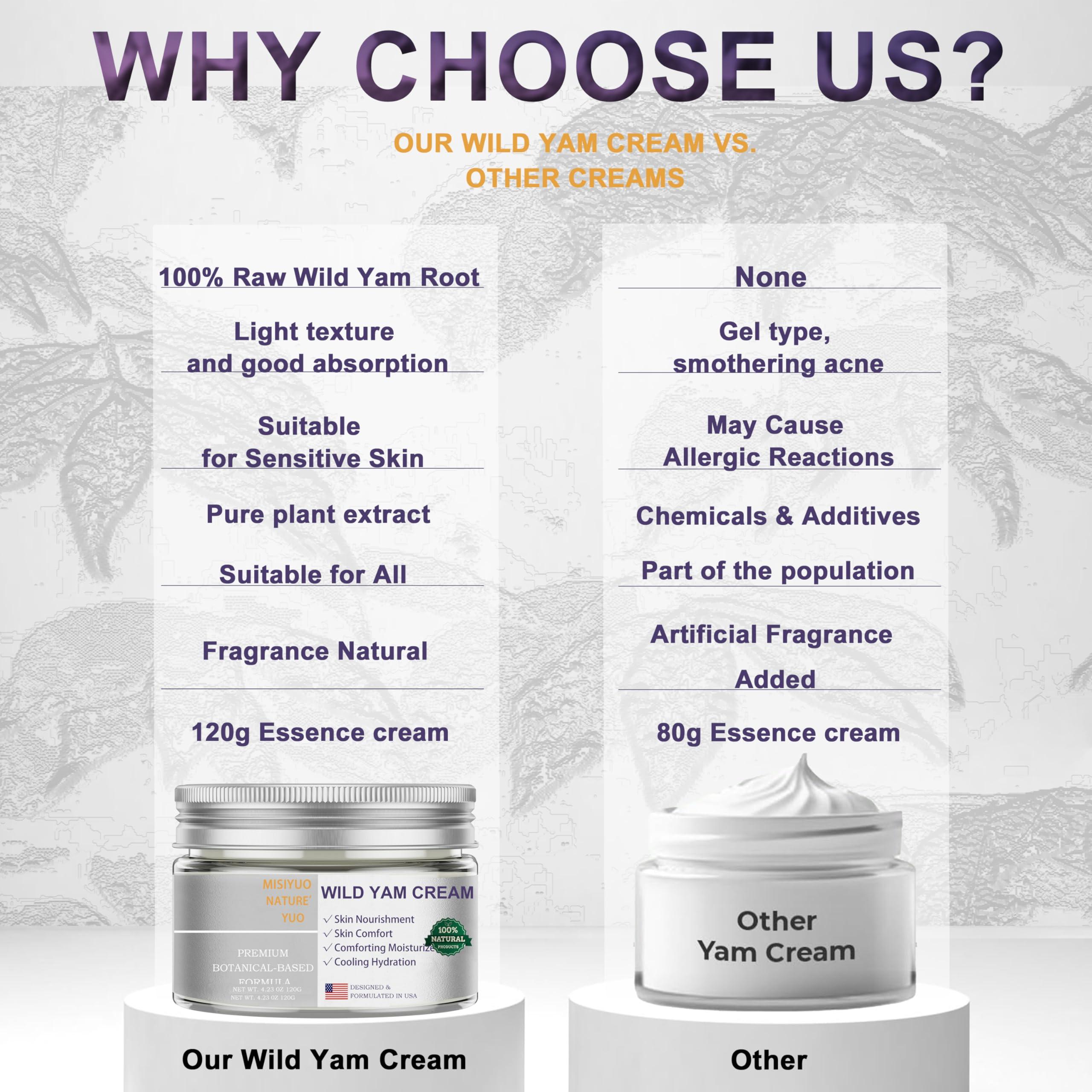 MIsiyuo Organic Wild Yam Cream for Women - Soothing Skin Comfort, Natural Ingredients, 120g - Image 5