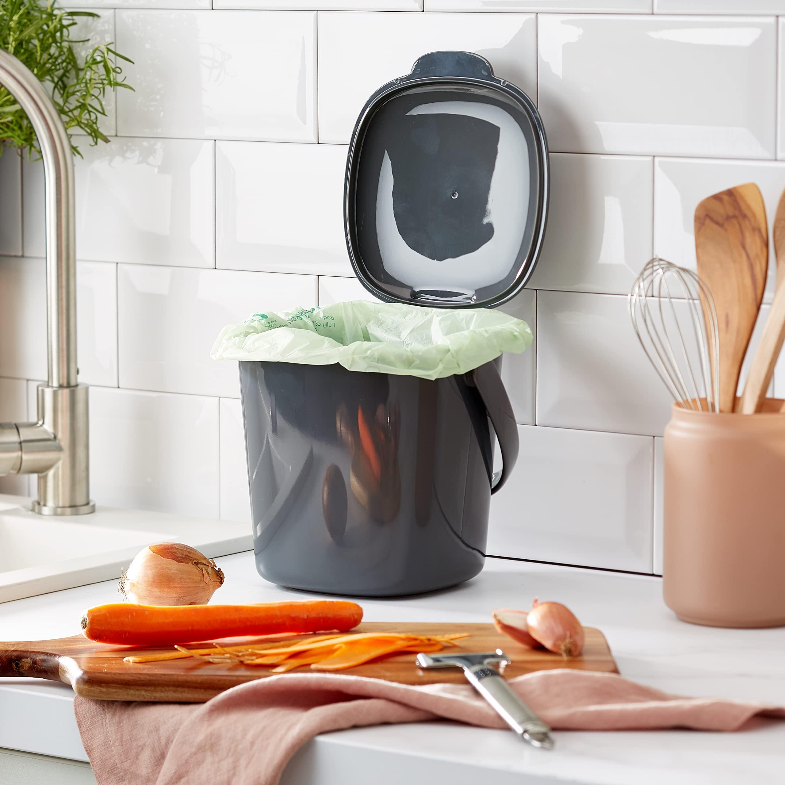 OXO Good Grips Easy-Clean Compost Bin, Charcoal - 0.75 GAL - Image 12