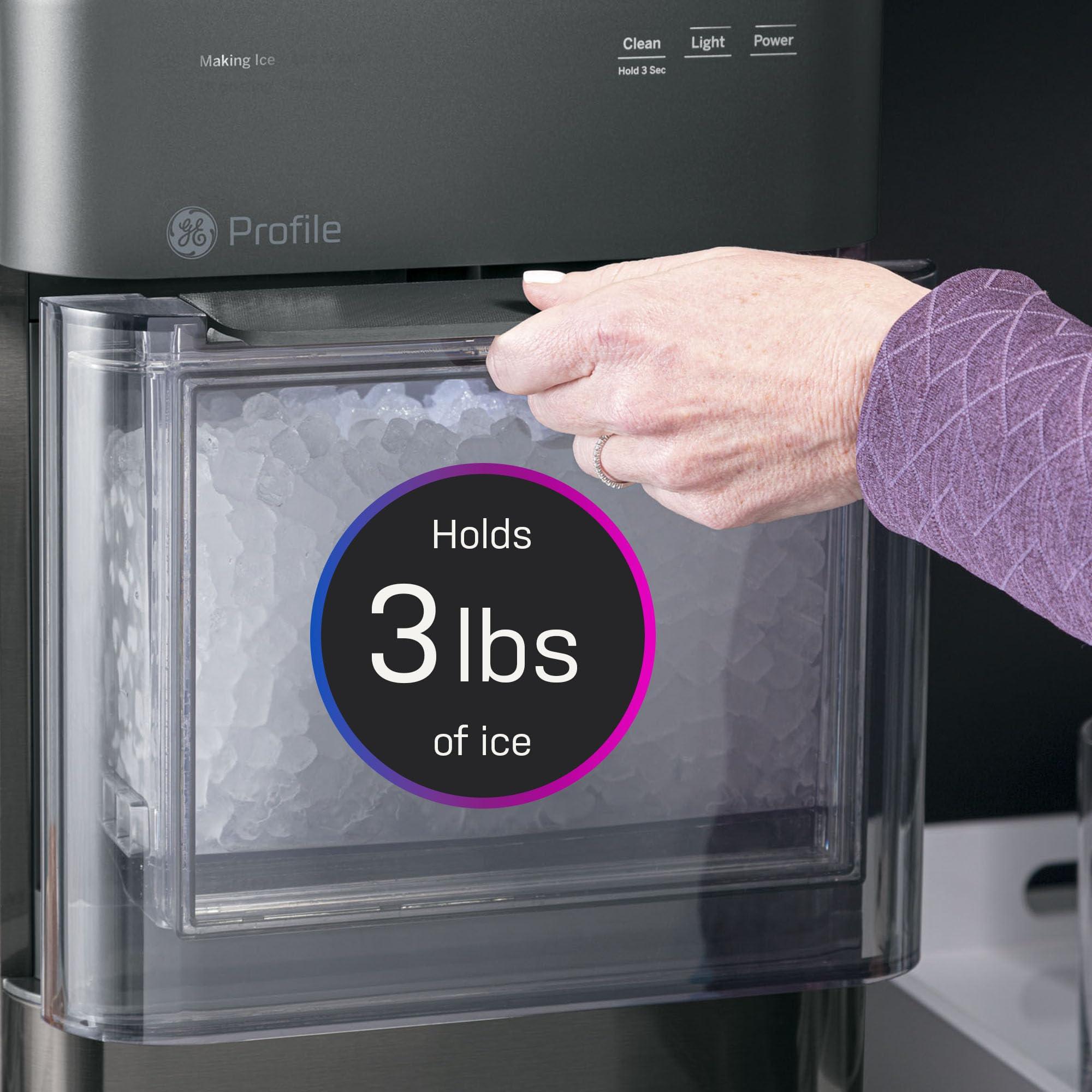 GE Profile Opal 2.0, Chewable Crunchable Countertop Nugget Ice Maker, Scoop included, 38 lbs in 24 hours, Pellet Ice Machine with WiFi & Smart Connected, Black Stainless Steel - Image 12
