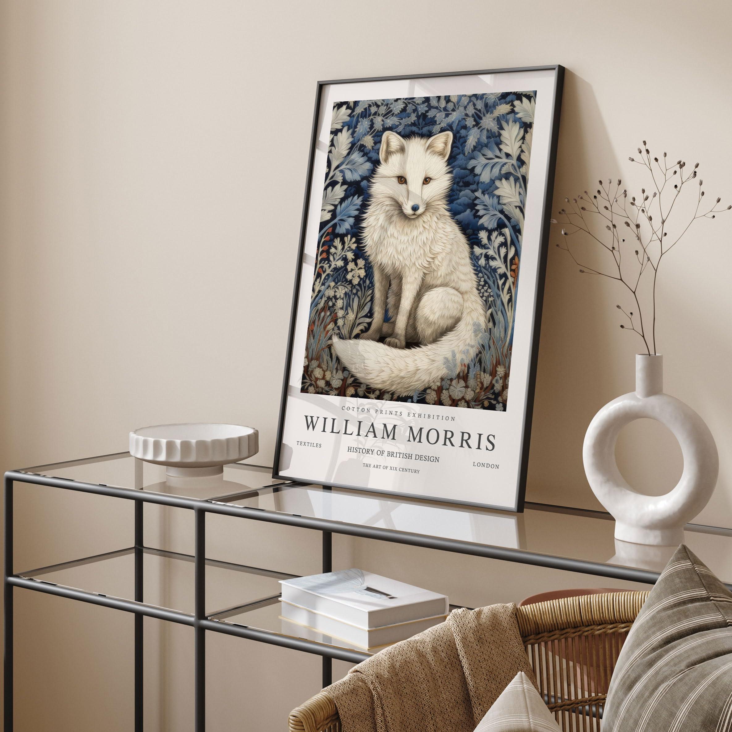 Generic Christabel StoreUS William Morris Print, William Morris Exhibition Print, William Morris Poster, Vintage Wall Art, Textiles Art, Vintage Poster, Arctic Fox Art Unframed #193, white - Image 3